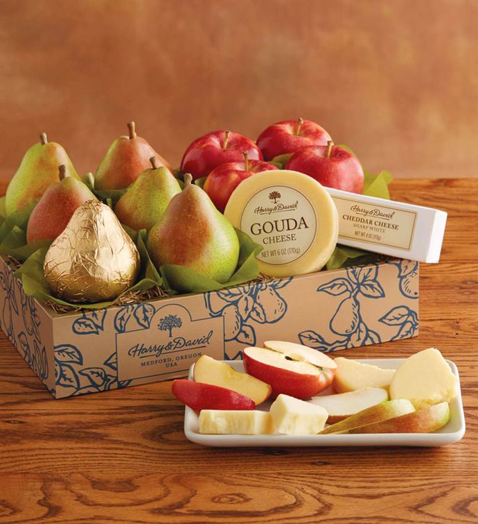Classic Pears, Apples, and Cheese Gift
