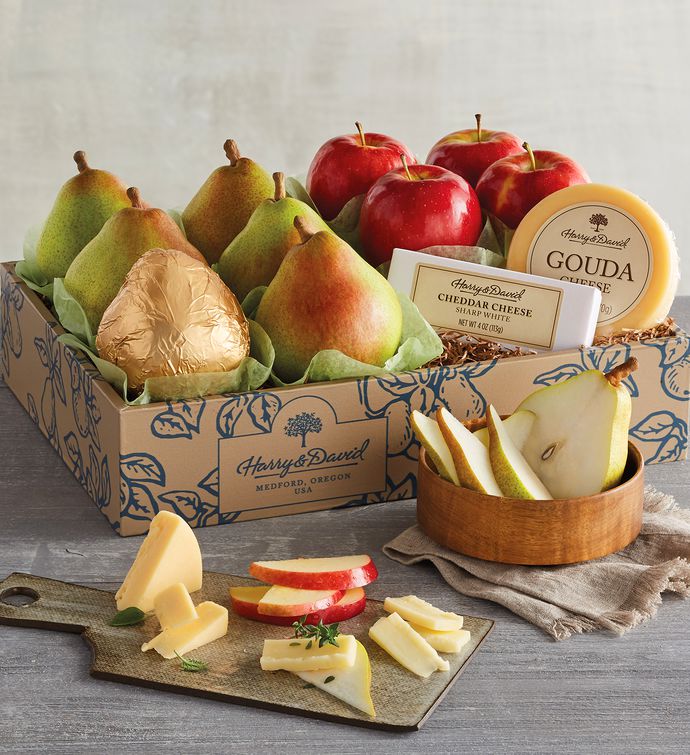 Classic Pears, Apples, and Cheese Gift