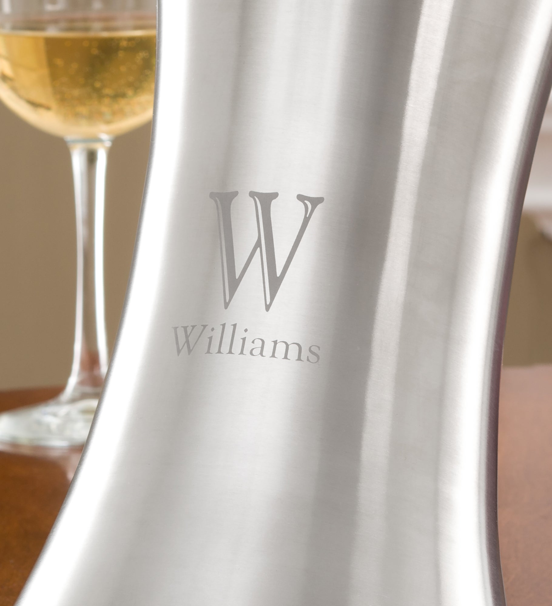 Sleek Elegance Personalized Stainless Steel Wine Chiller