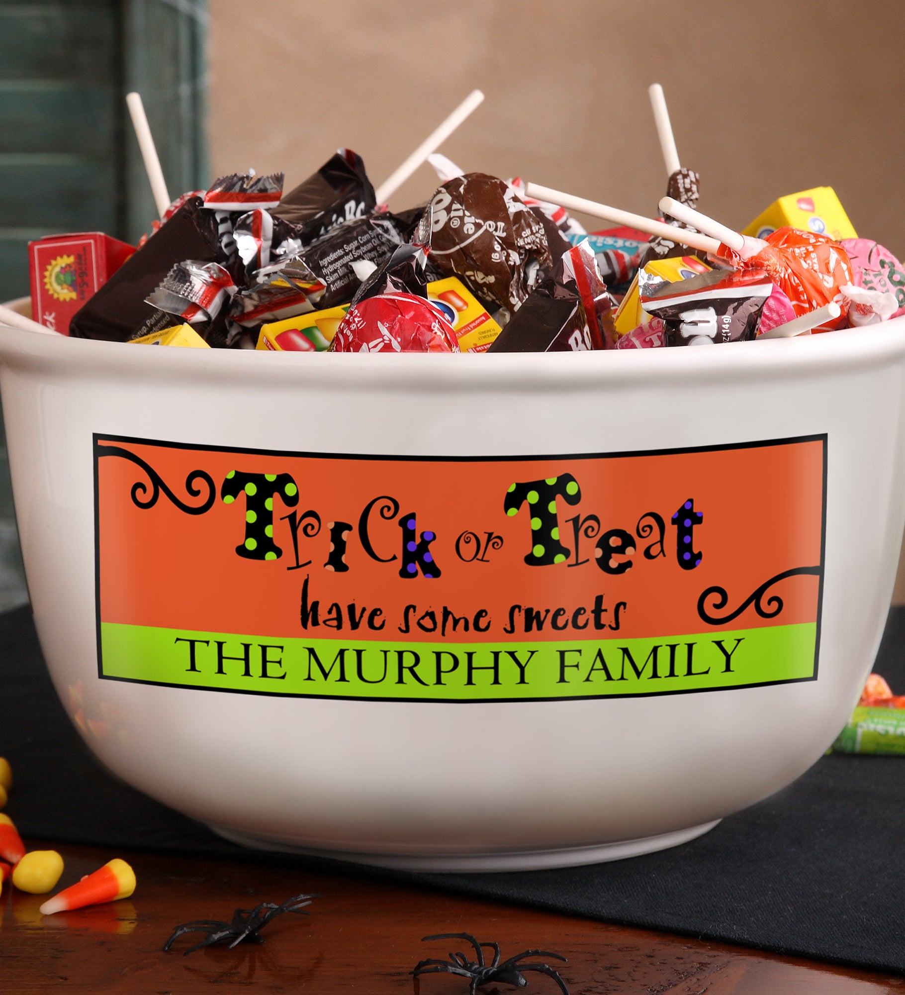 Trick Or Treat Personalized Candy Bowl