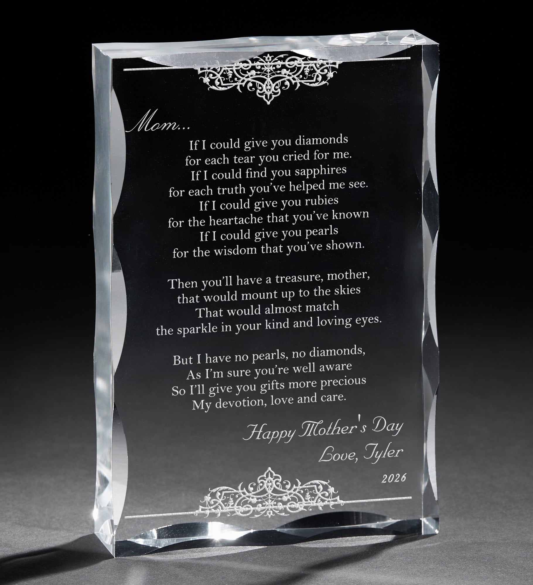 Dearest Mother Poem Personalized Keepsake  
