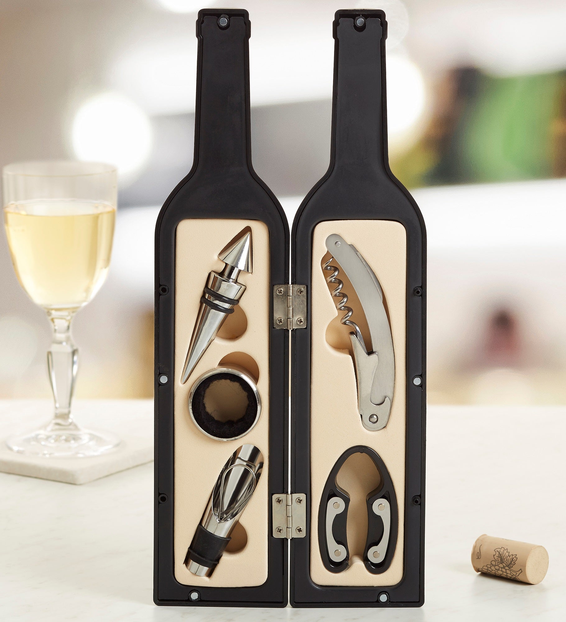 Fleurish Wine Bottle Personalized Wine Accessory 5pc Kit