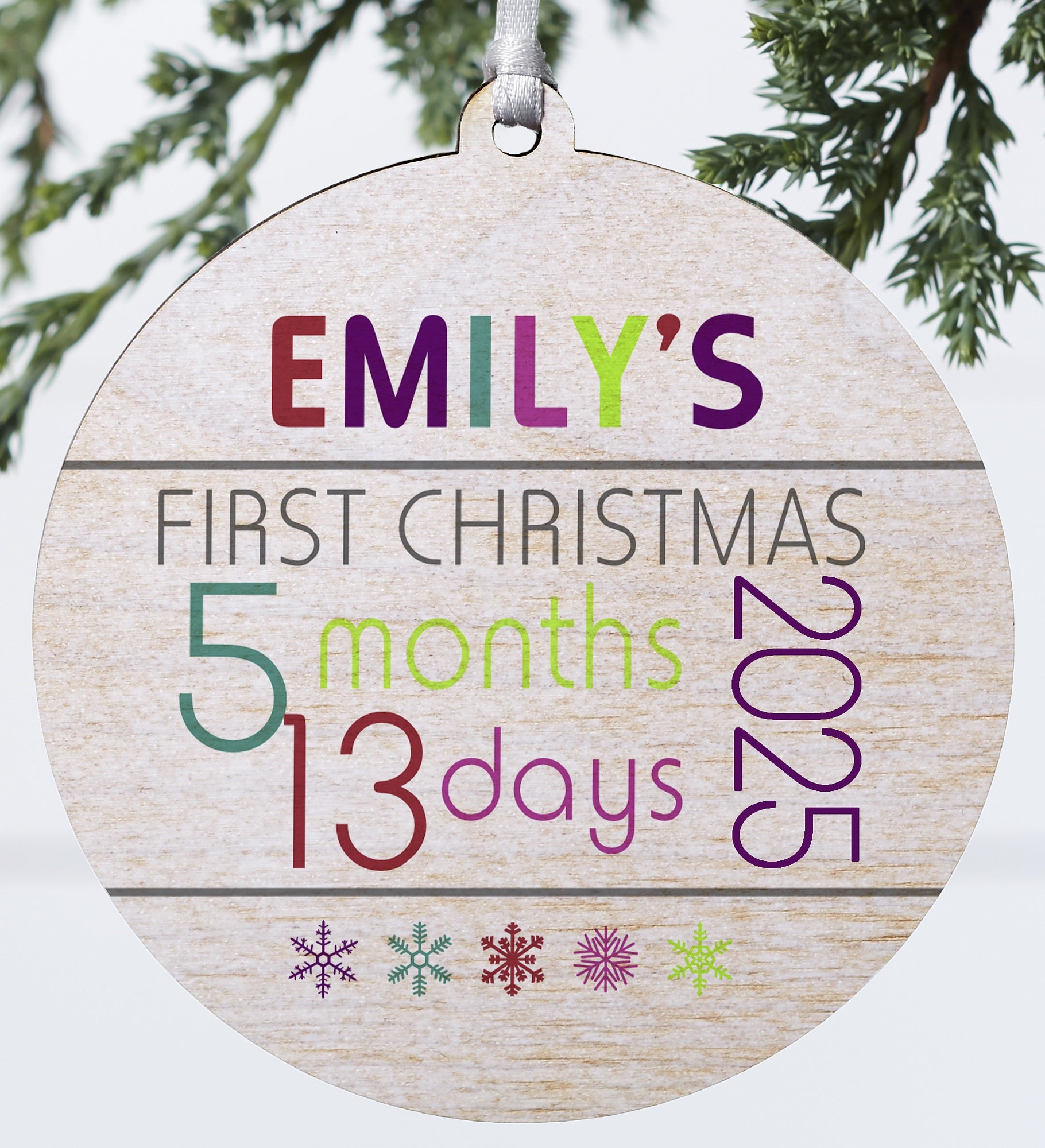 Baby's 1st Christmas Personalized Age Ornament