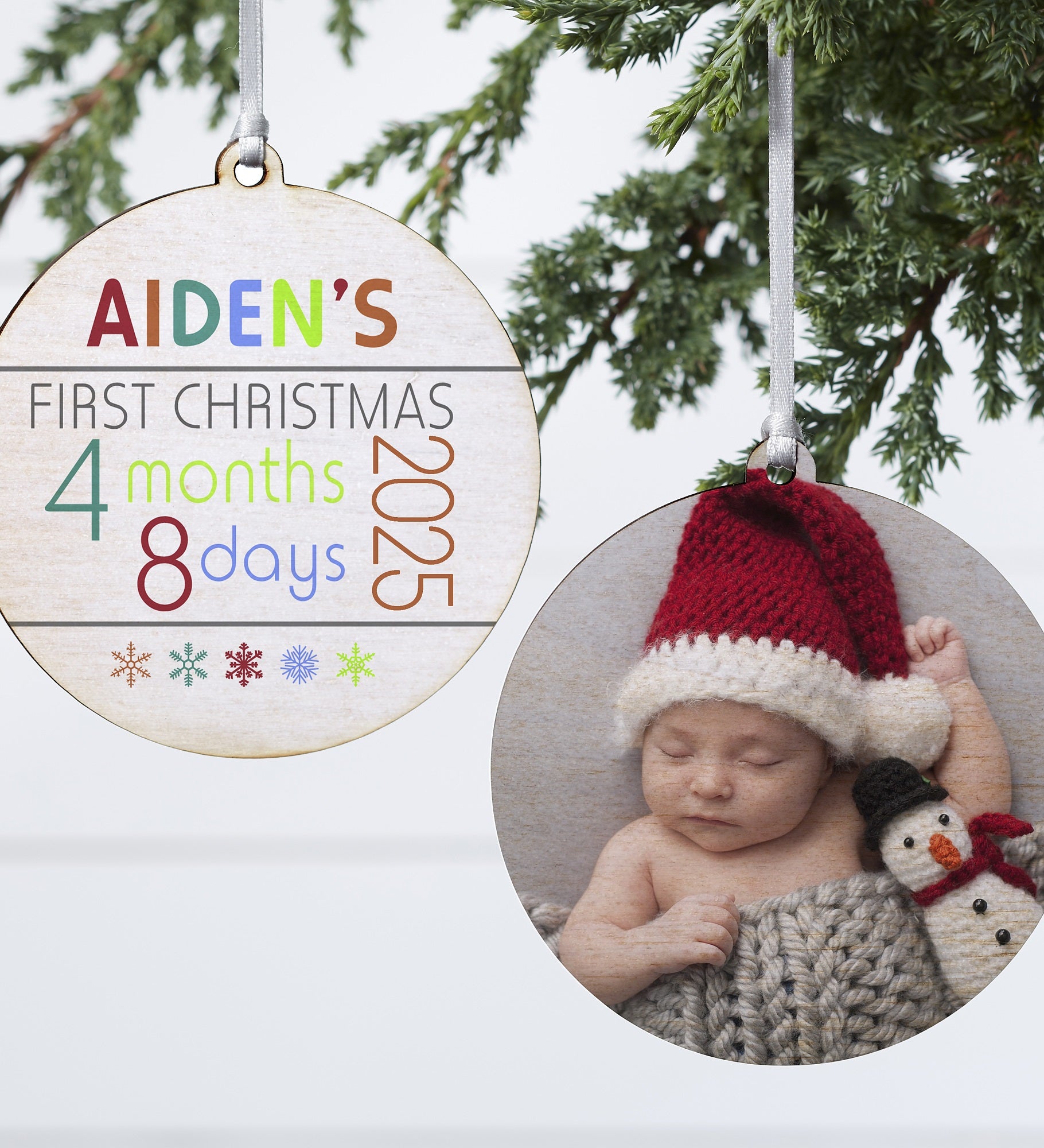 Baby's 1st Christmas Personalized Age Ornament