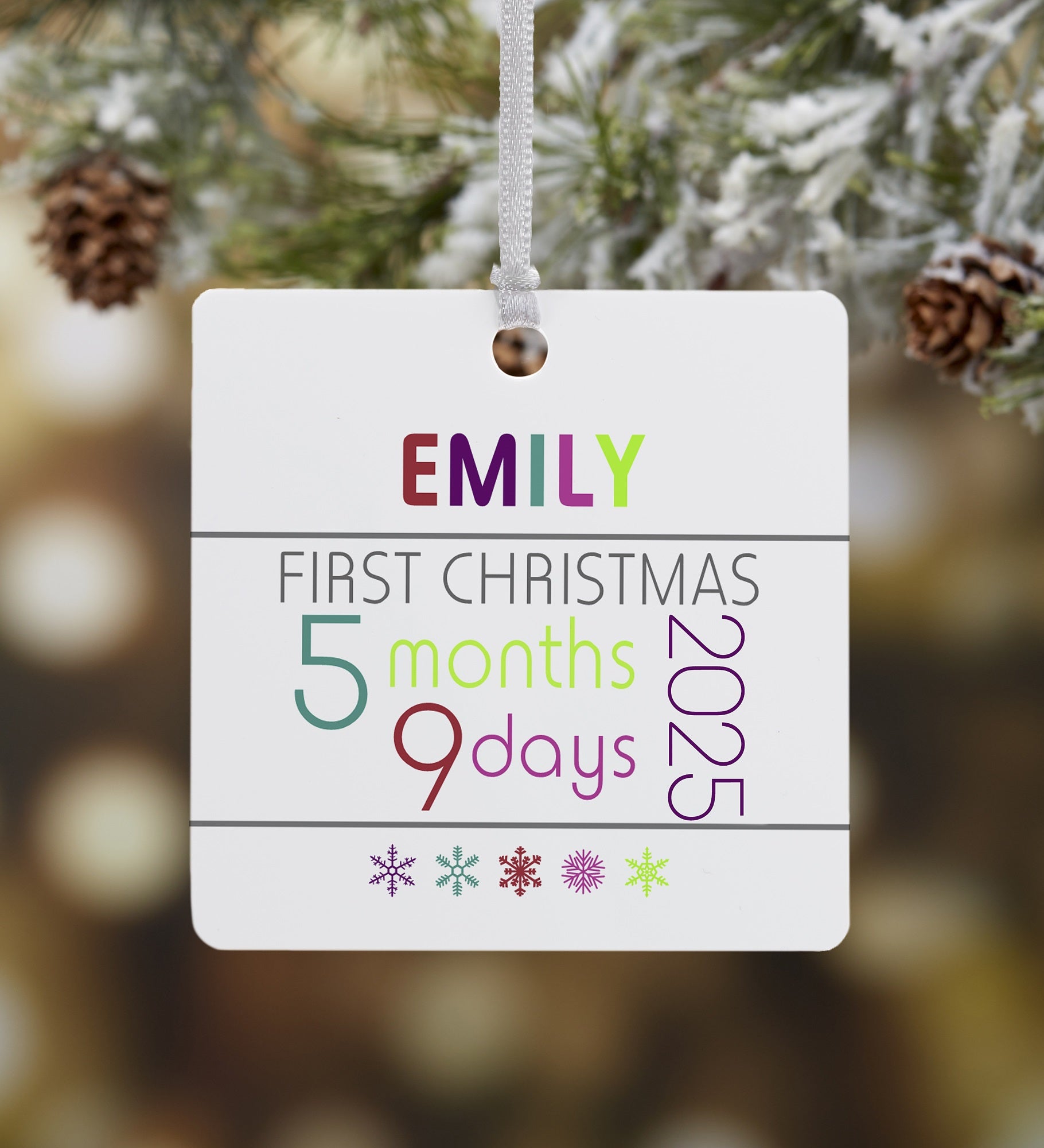 Baby's 1st Christmas Personalized Age Ornament