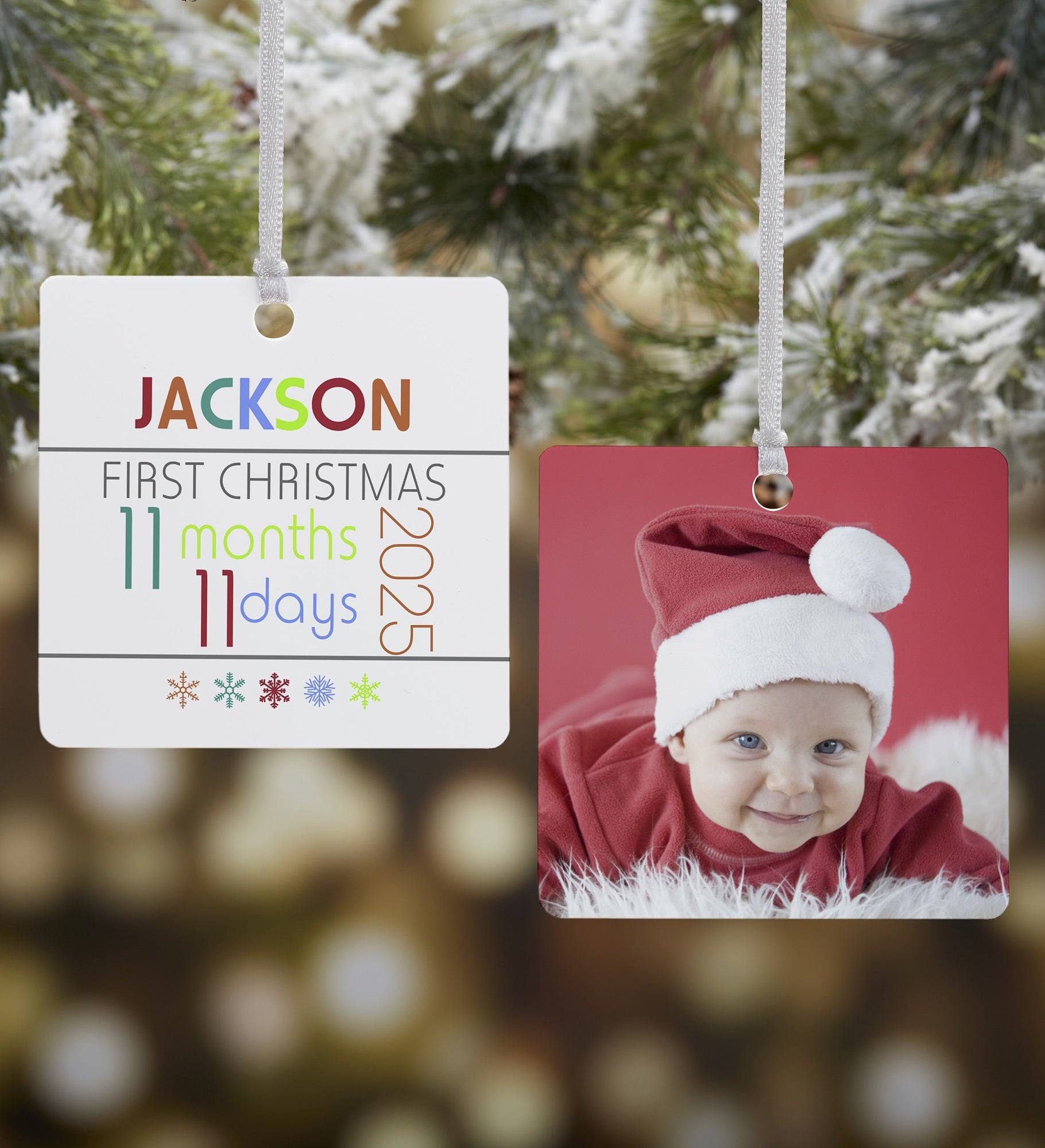 Baby's 1st Christmas Personalized Age Ornament