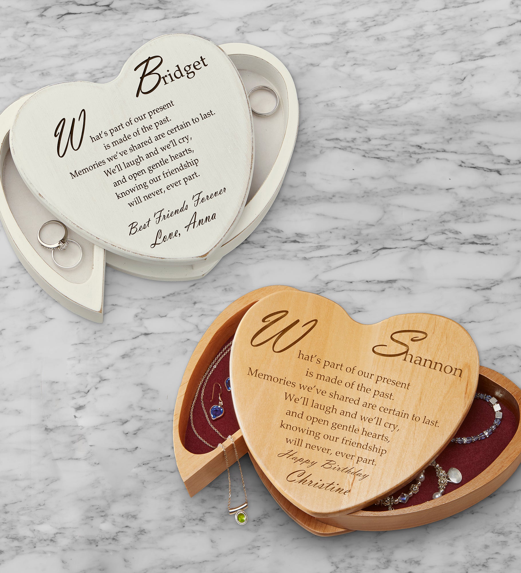 Friend of My Heart Engraved Jewelry Box