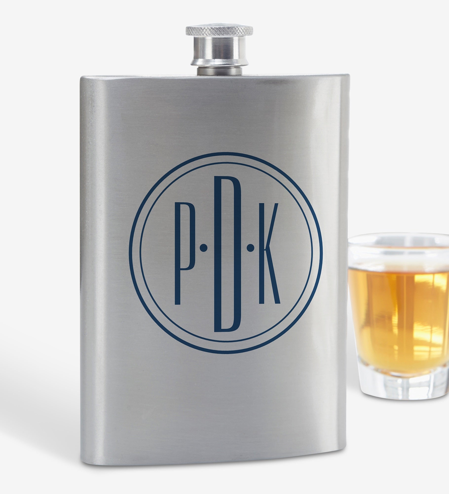 Distinguished Monogram Personalized Flask