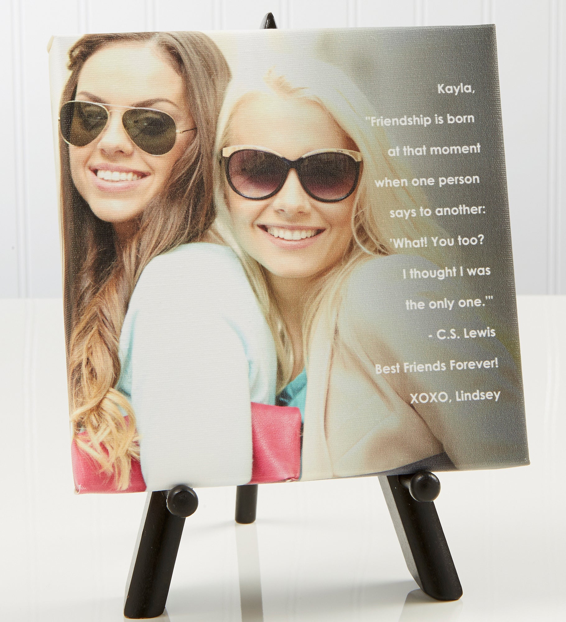 Photo Sentiments For Friends Tabletop Canvas Print 