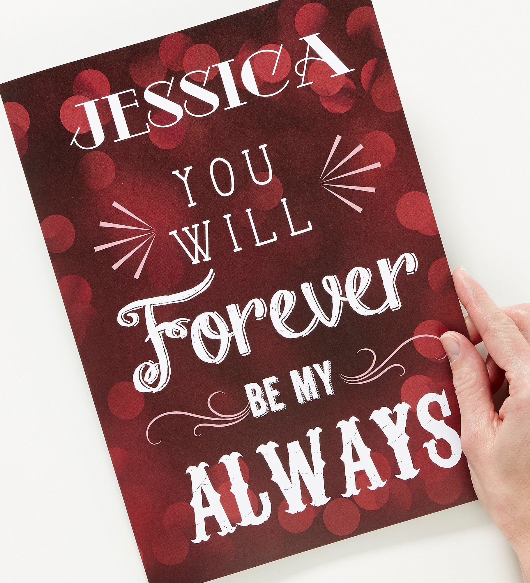 Love Quotes Personalized Oversized Greeting Card