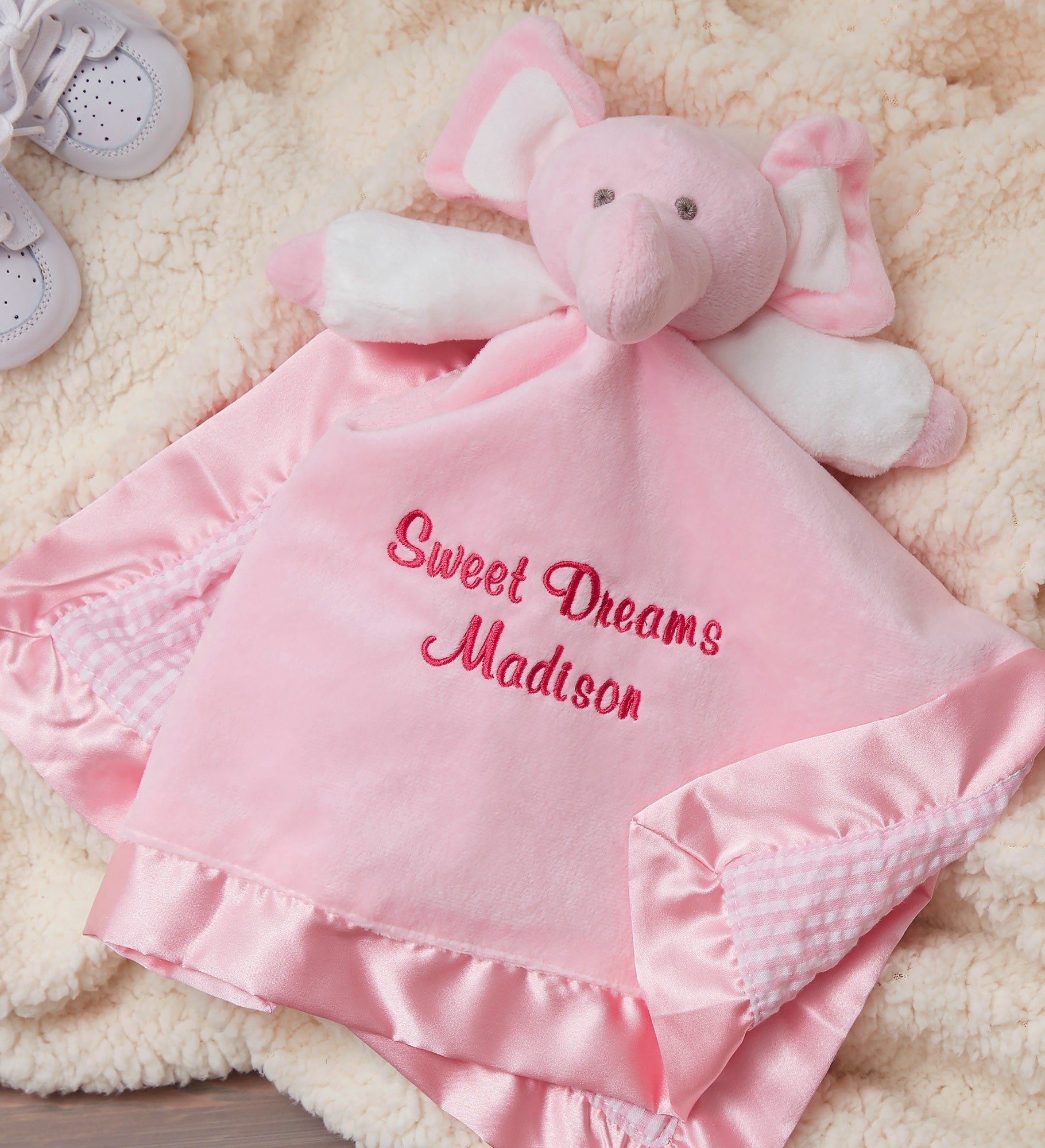 Personalized Elephant Baby Blankie 