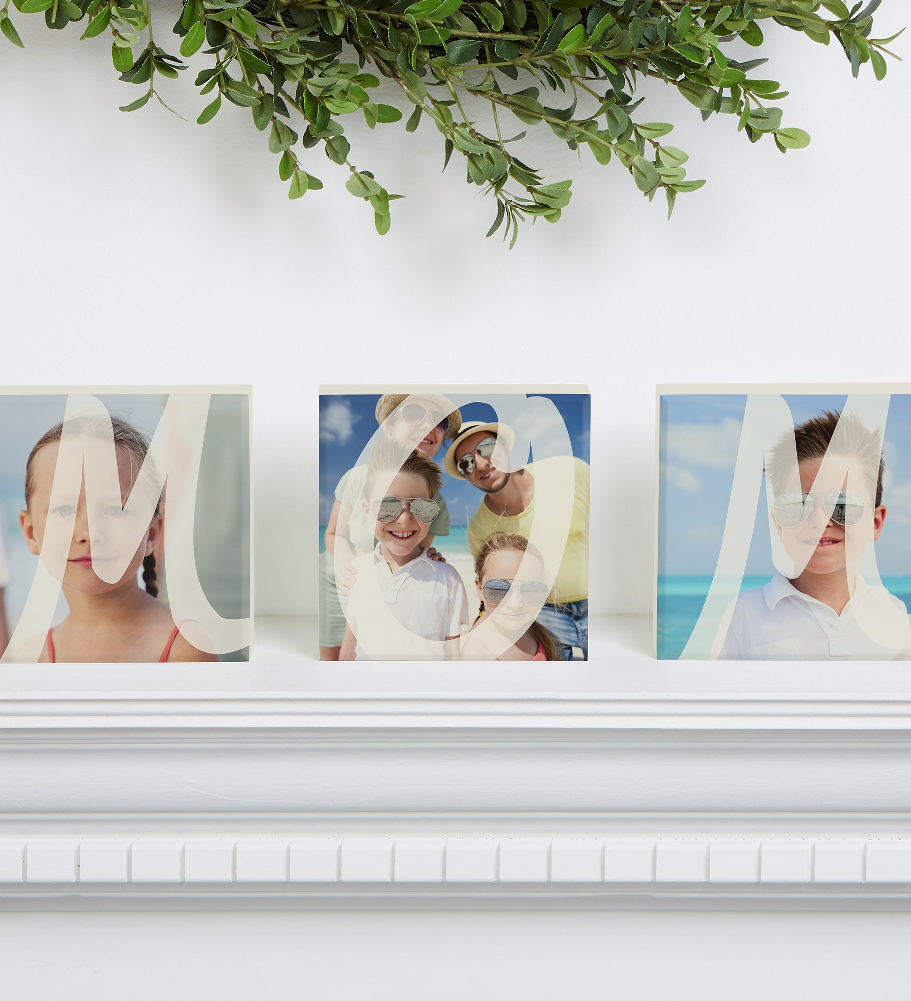 MOM Personalized Photo Shelf Blocks- Set of 3