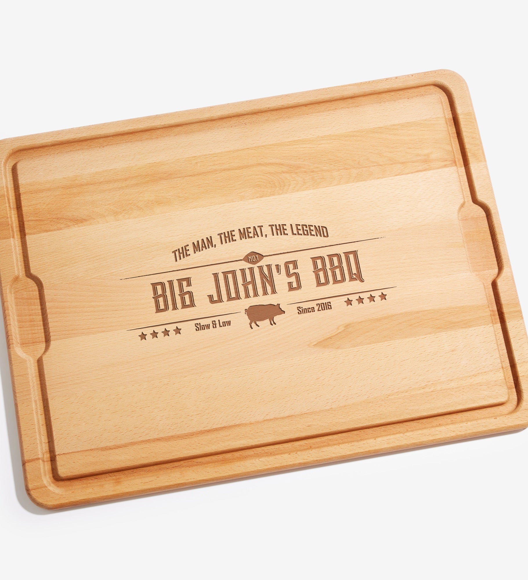 The Man,The Meat,The Legend Personalized Hardwood Cutting Boards