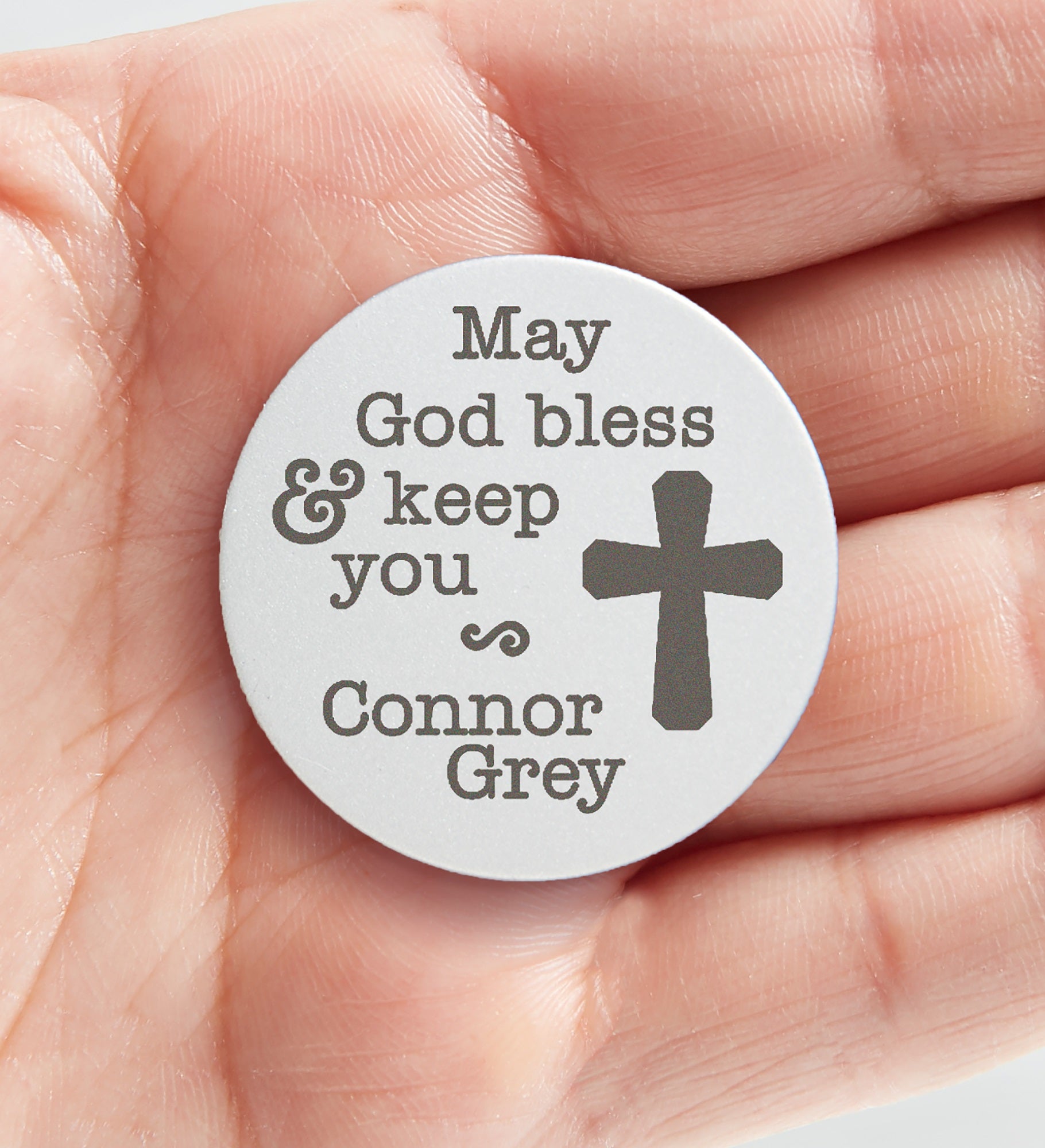 Blessing Personalized Cross Pocket Token