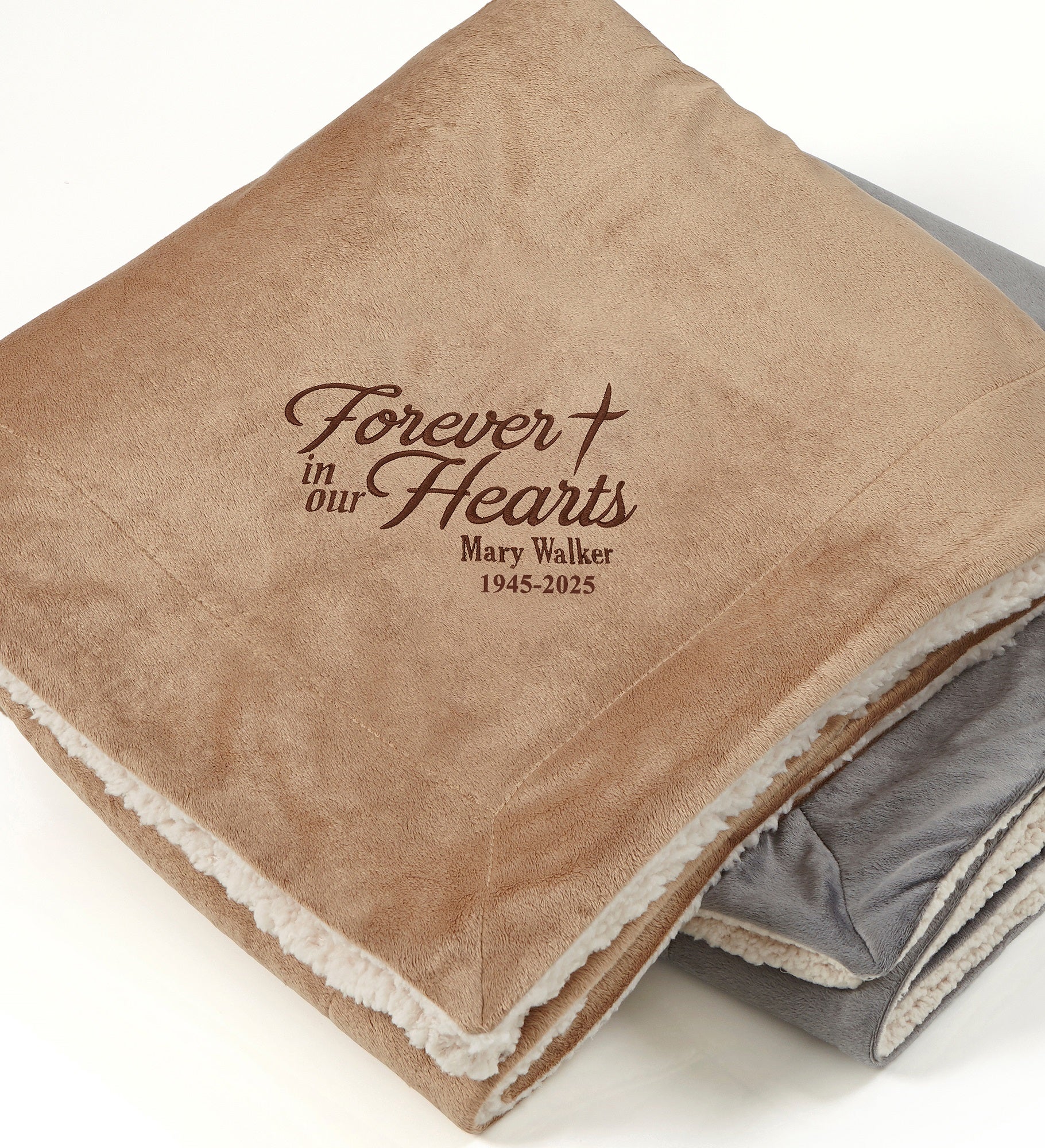 Heartfelt Memories Embroidered Memorial Sherpa Blanket 