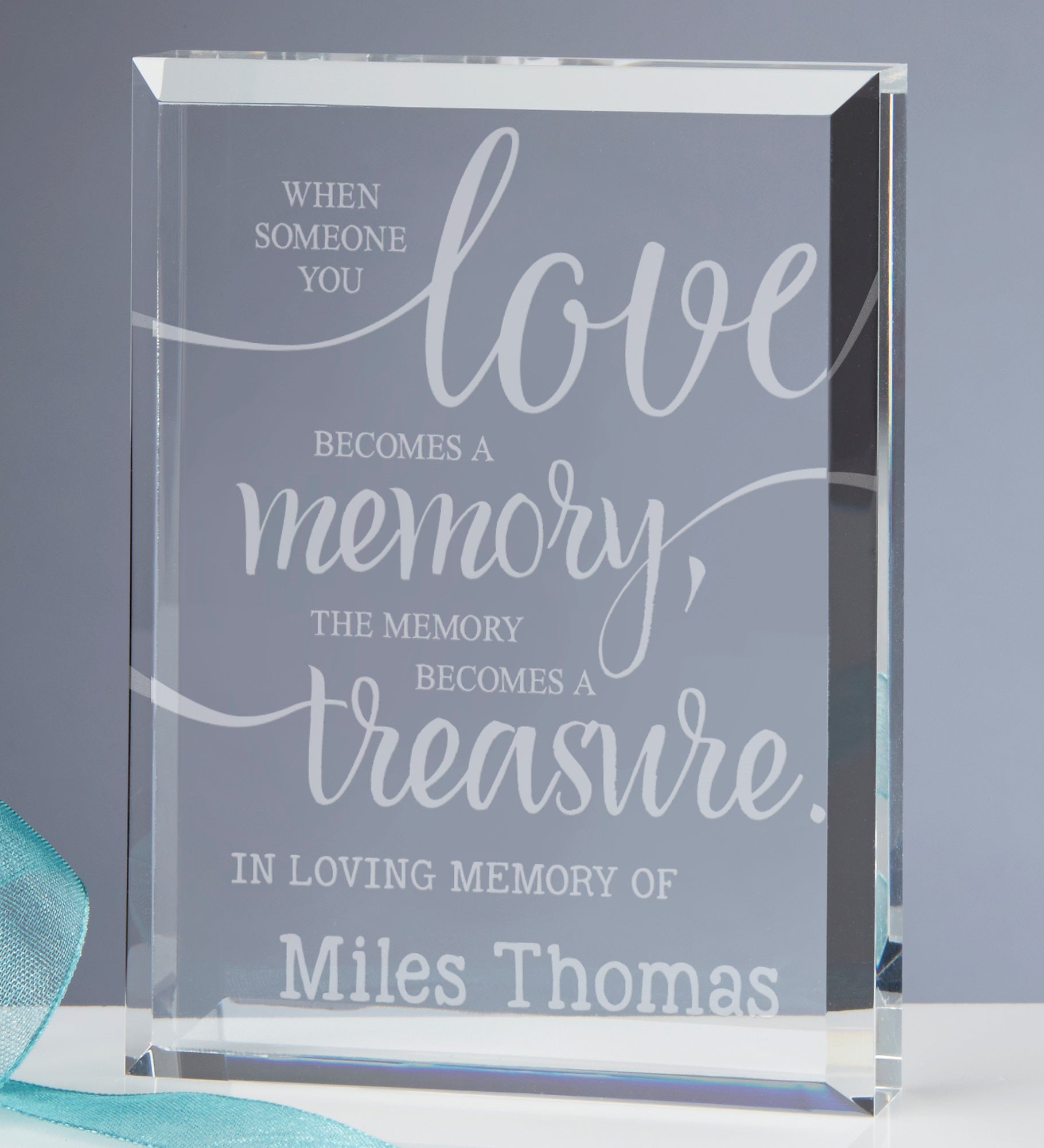 Memory Becomes A Treasure Engraved Keepsake