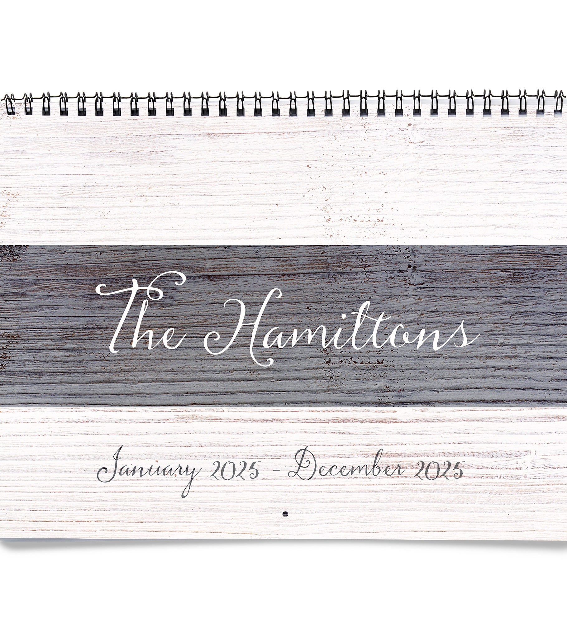 Family Love Rustic Personalized Photo Wall Calendar
