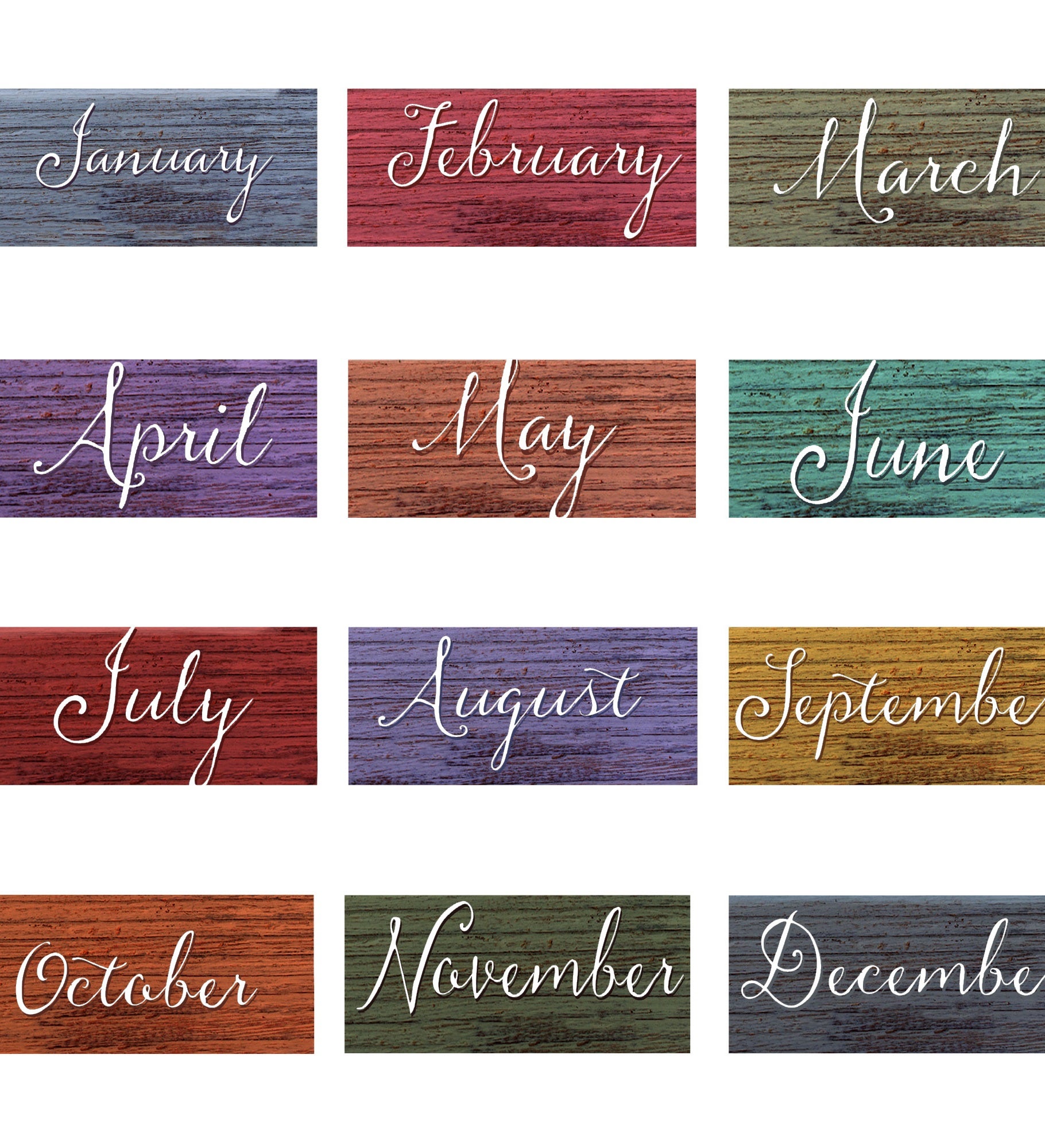 Family Love Rustic Personalized Photo Wall Calendar