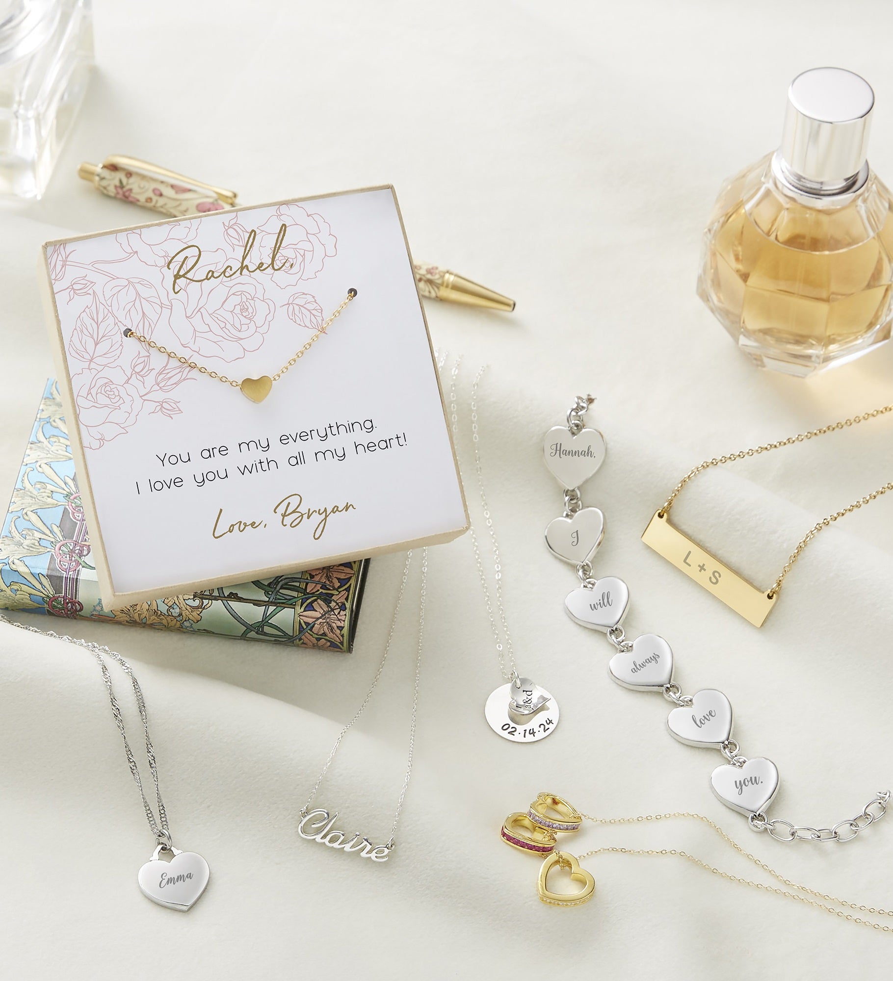 Contemporary Script Personalized Name Necklace