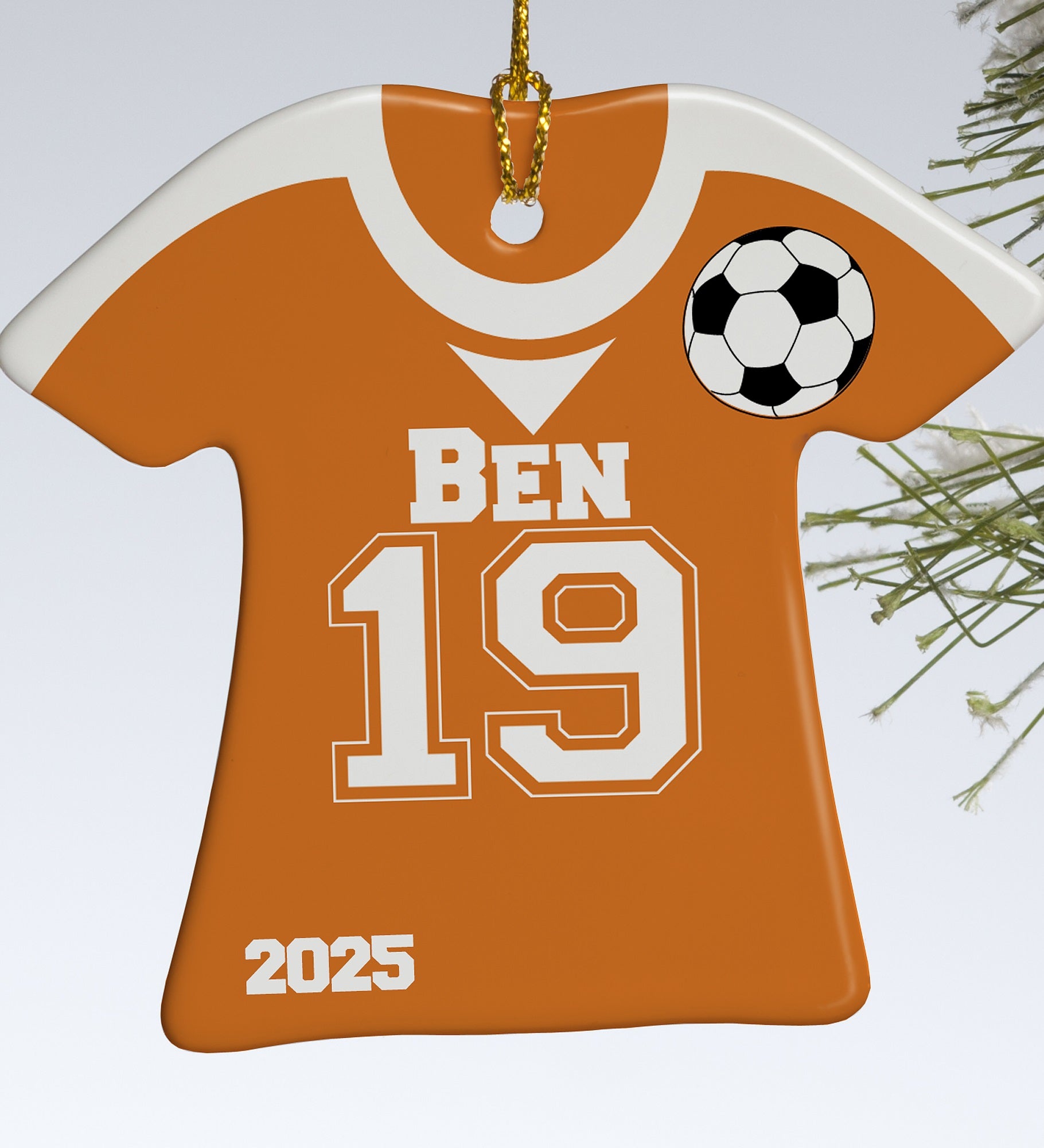 Soccer Sports Jersey Personalized T Shirt Ornament