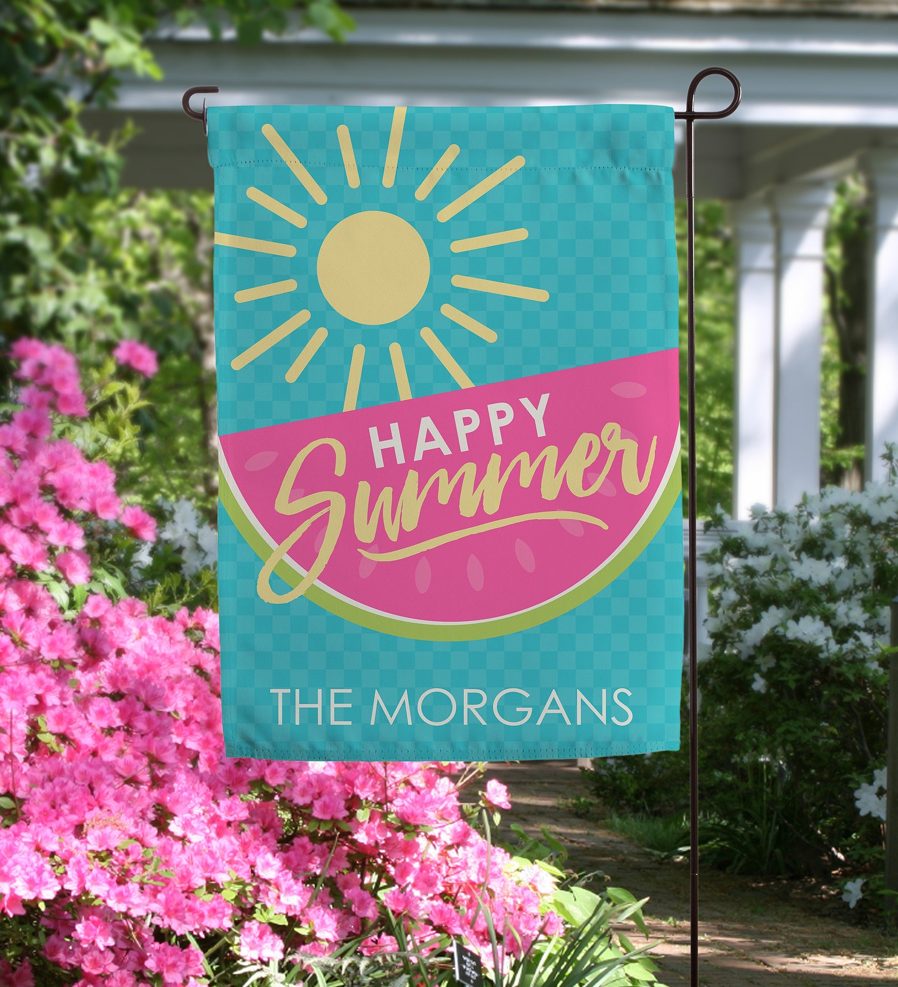 Simply Summer Personalized Garden Flag