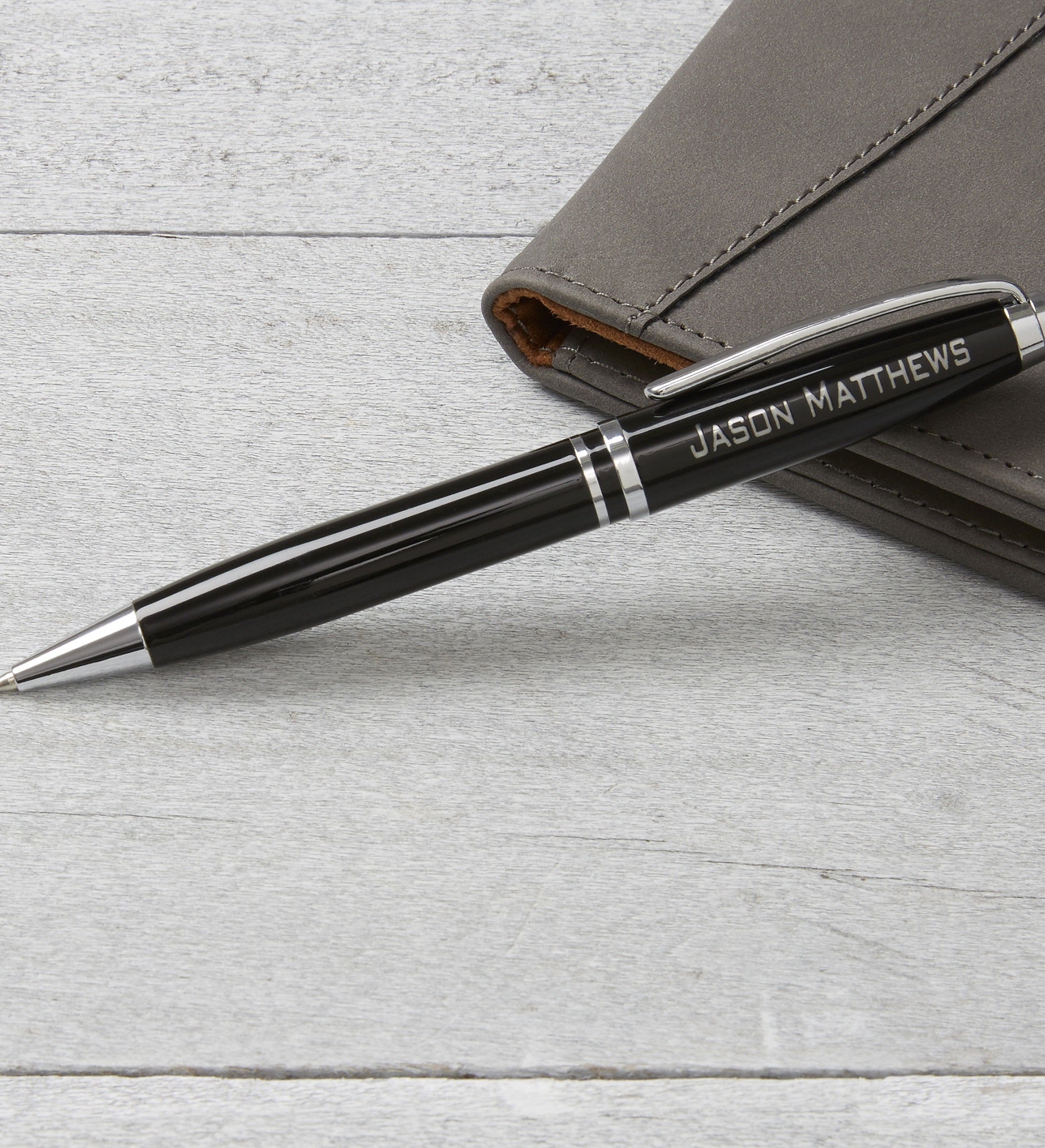 Personalized Black & Silver Pen