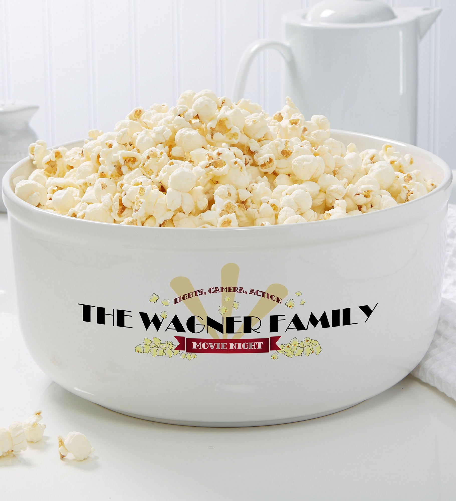 Movie Night Personalized 14 oz. Snack Bowls