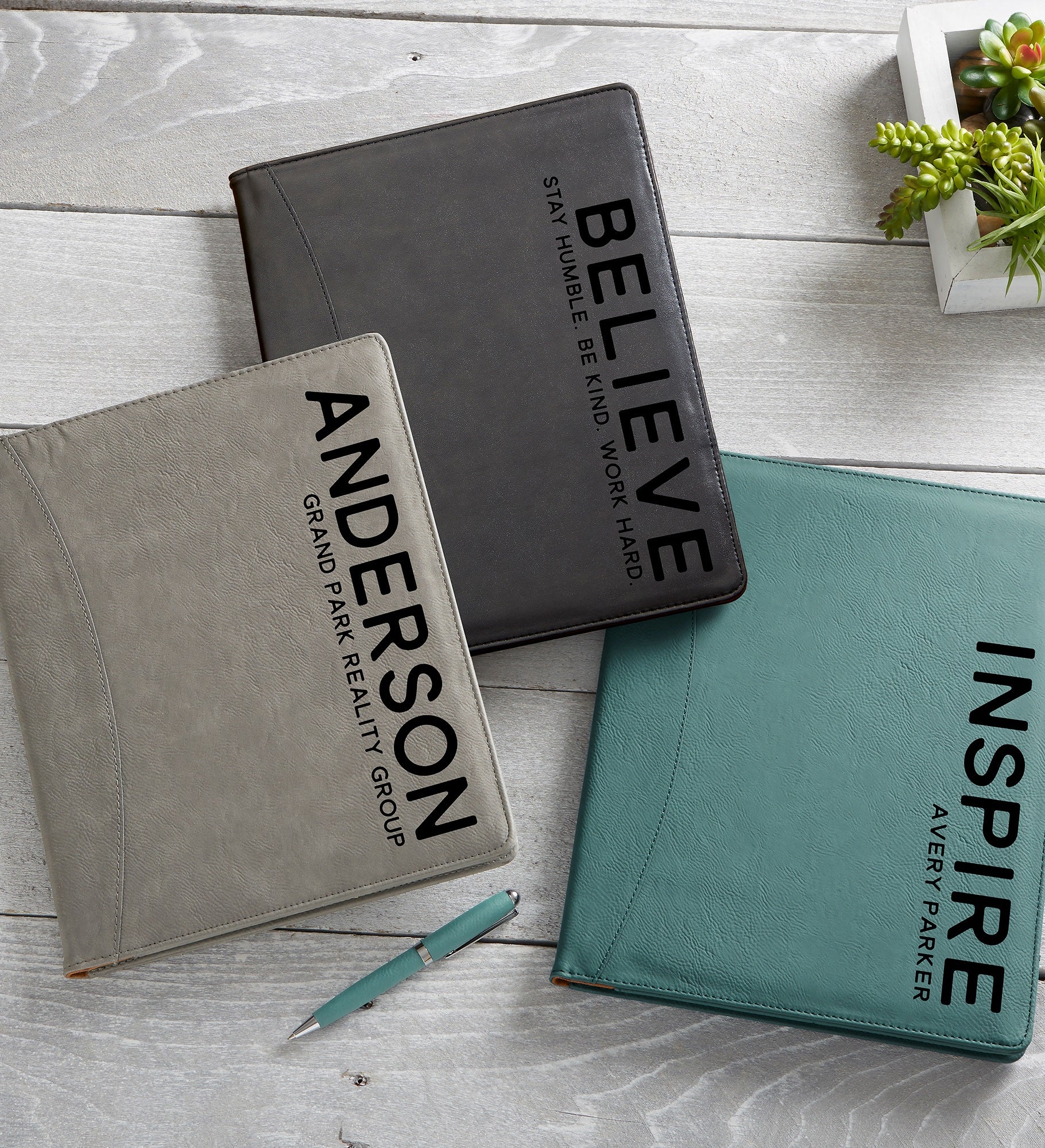 Bold Style Personalized Full Pad Portfolios