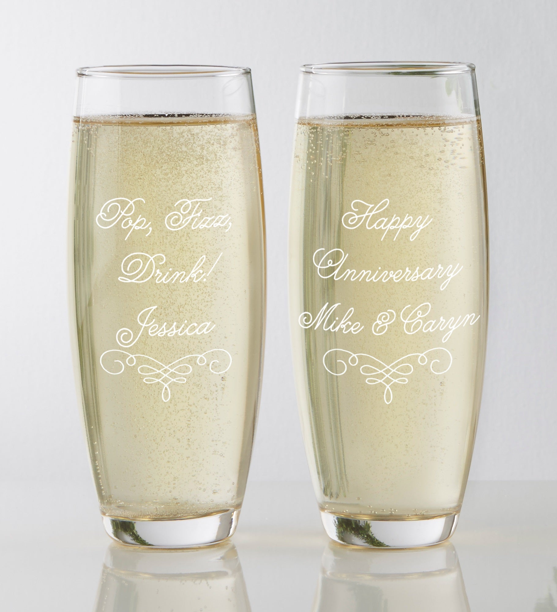 Write Your Own Personalized Stemless Champagne Flute