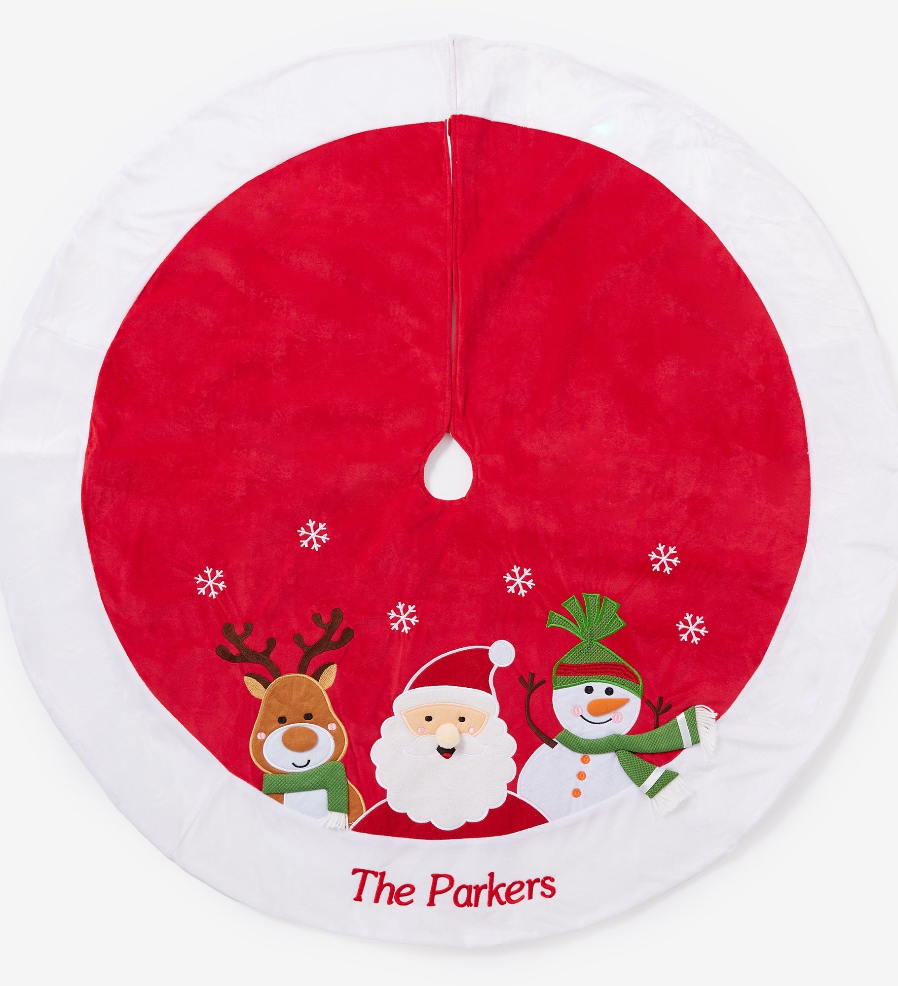 Santa Claus Lane Embroidered Tree Skirt
