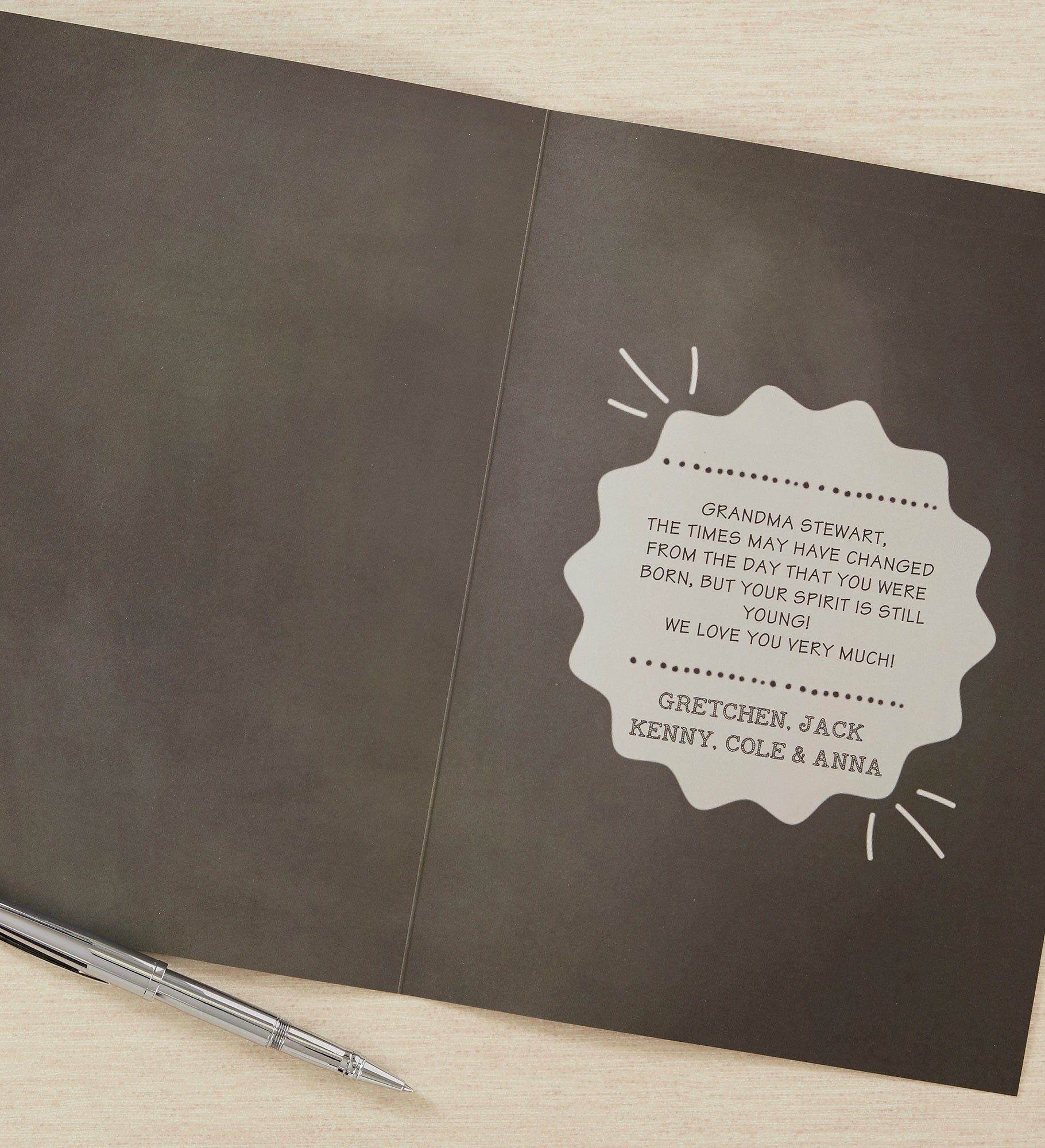 The Day You Were Born Personalized Oversized Greeting Card