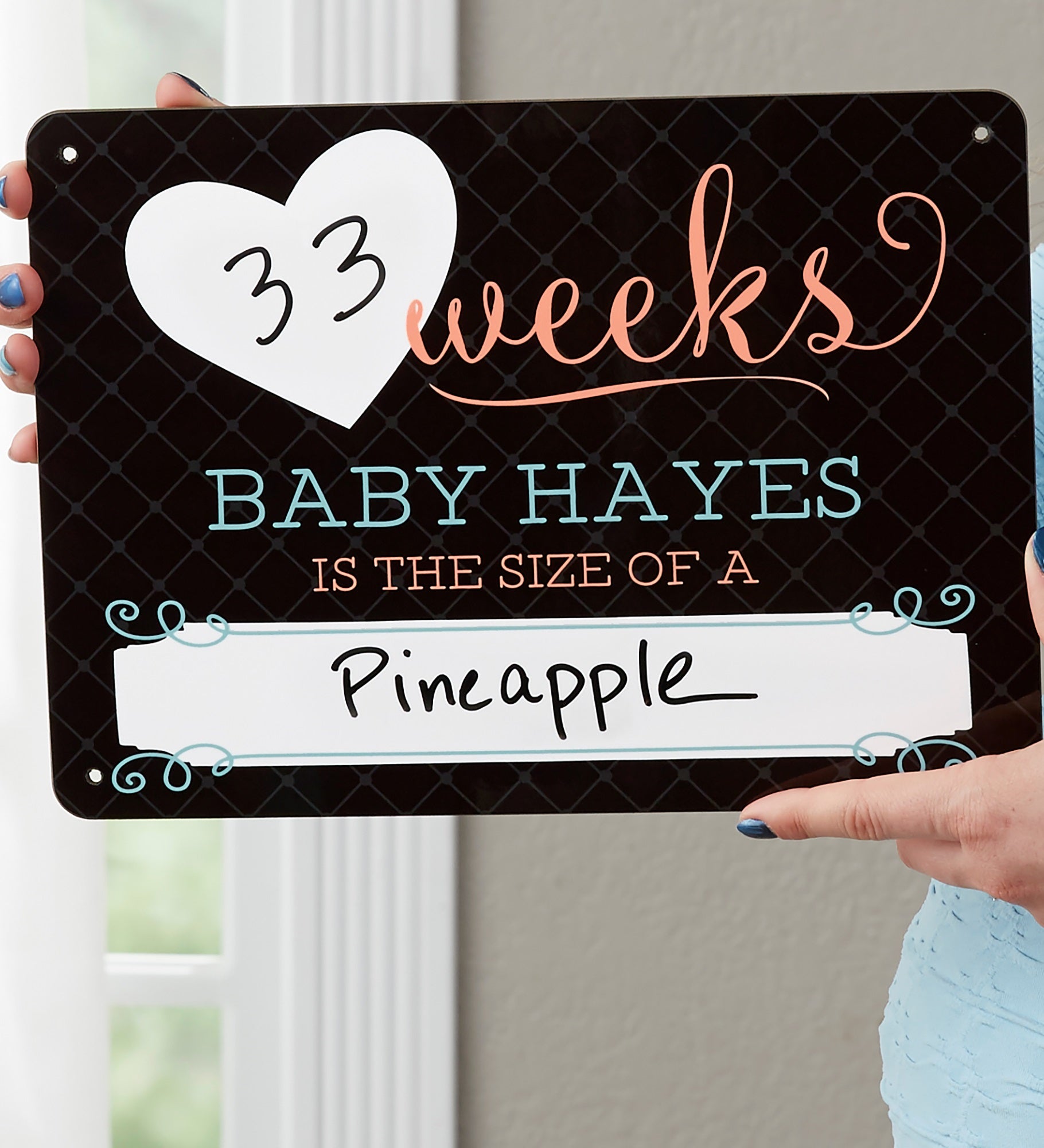 Pregnancy Countdown Personalized Dry Erase Sign