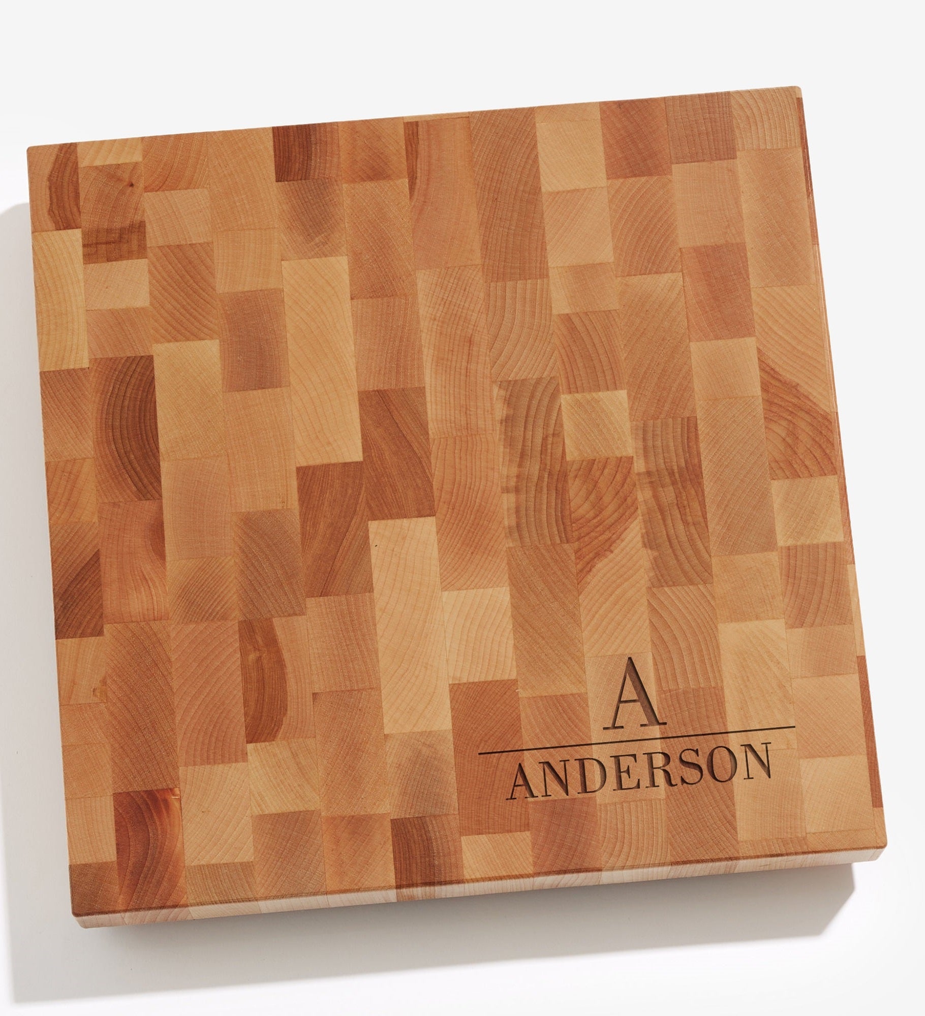 Decorative Name & Initial Personalized Butcher Block Cutting Board