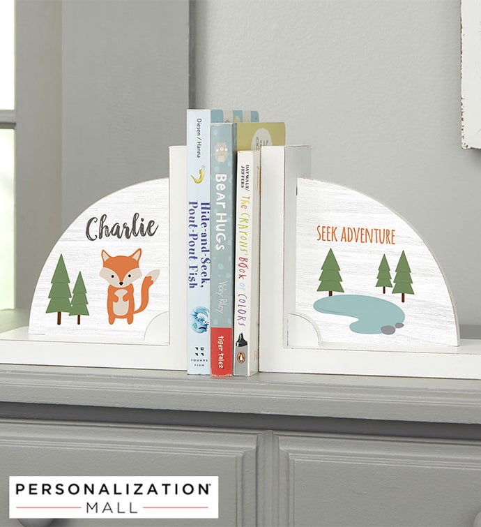 Personalized Woodland Adventure Bookends