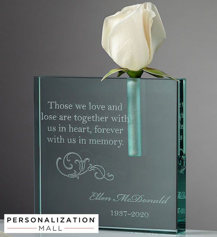 Personalized In Loving Memory Bud Vase