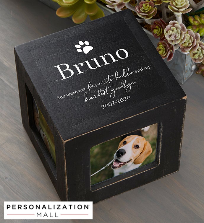 Personalized Pet Memorial Photo Cube