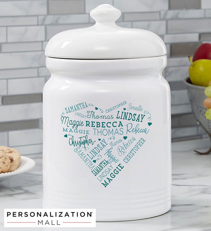 Personalized Close To Her Heart Cookie Jar
