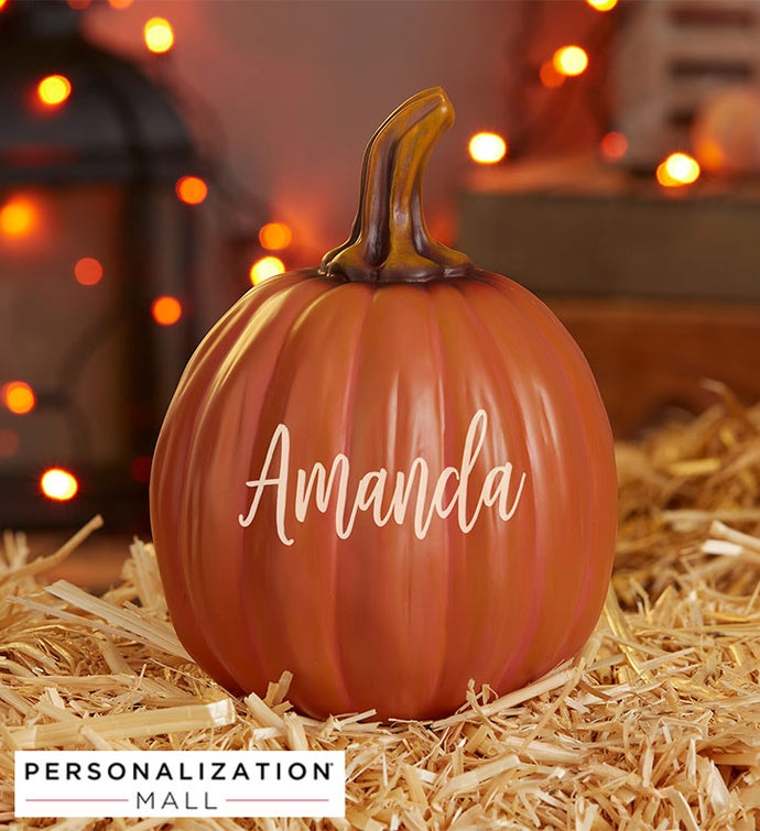 Boo, Spooky, Welcome Personalized Pumpkin