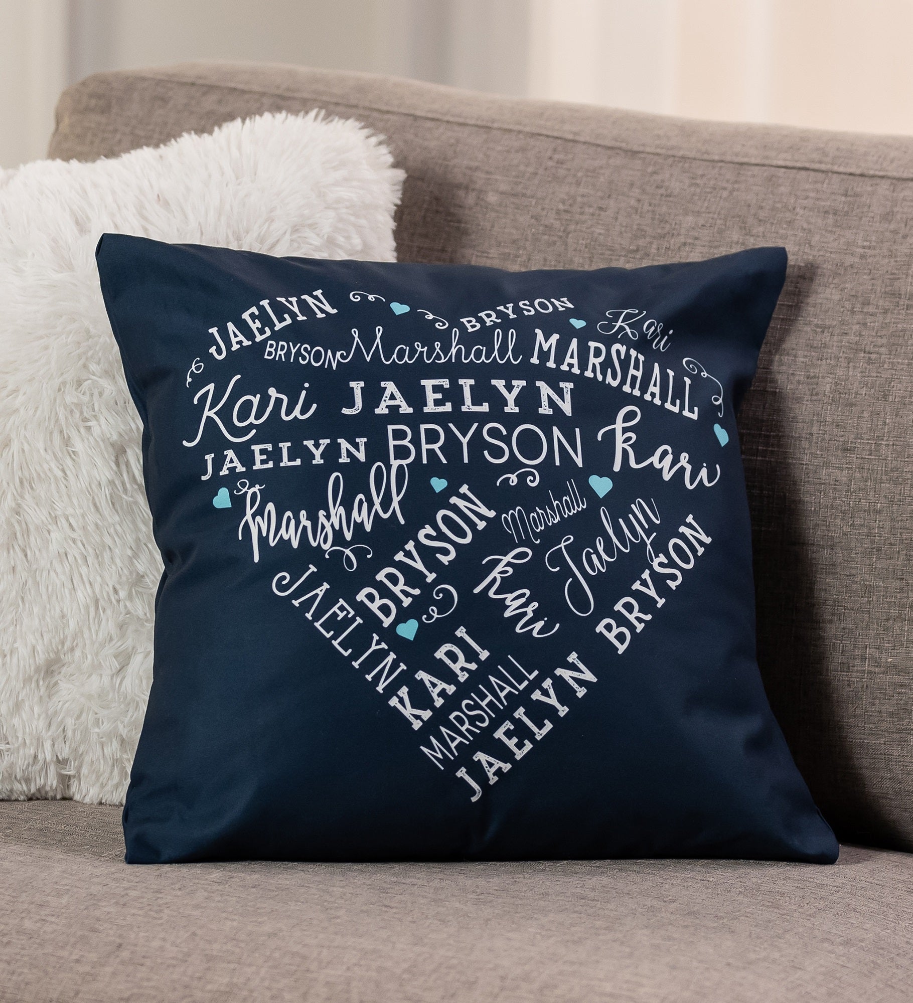 Close To Her Heart Personalized Throw Pillow