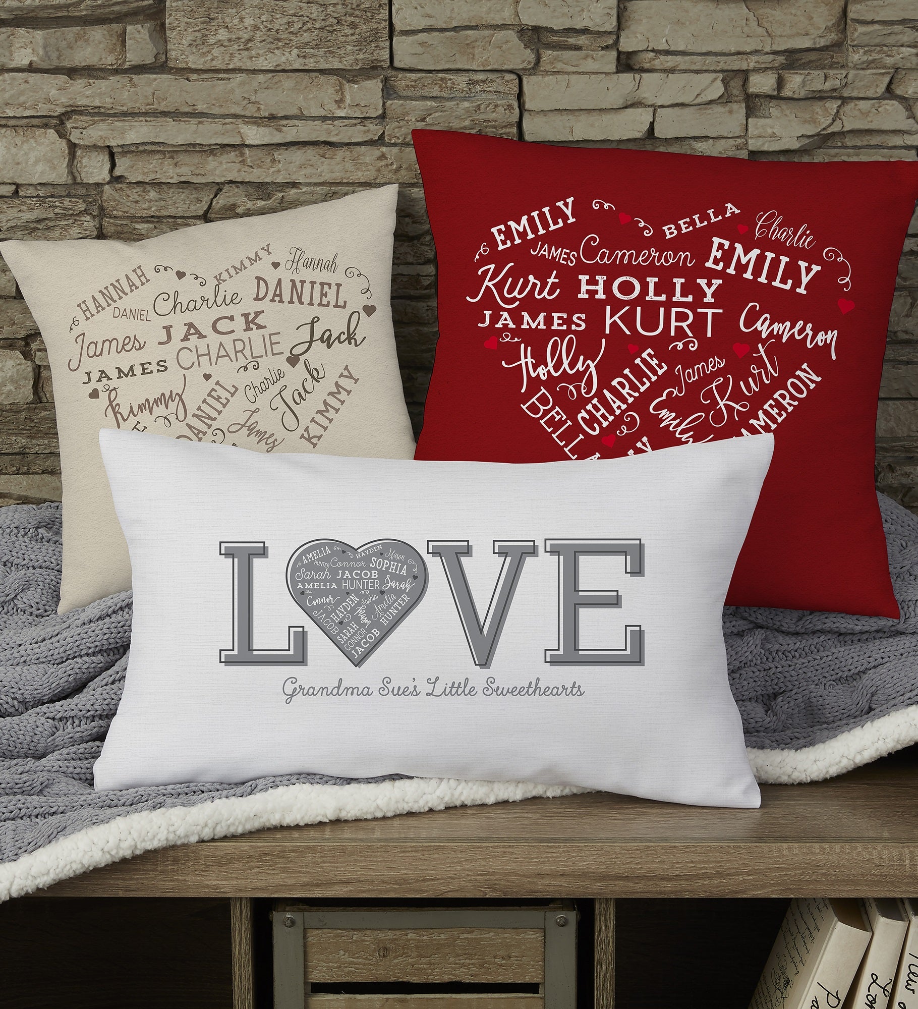 Close To Her Heart Personalized Throw Pillow