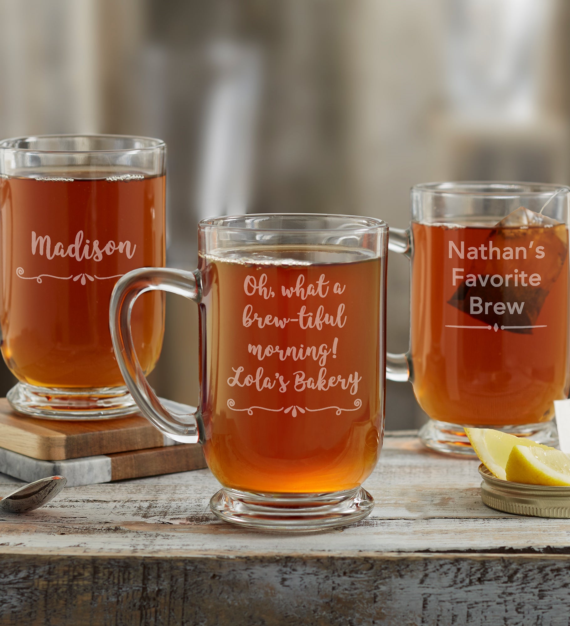 Write Your Own Personalized Glass Coffee Mug