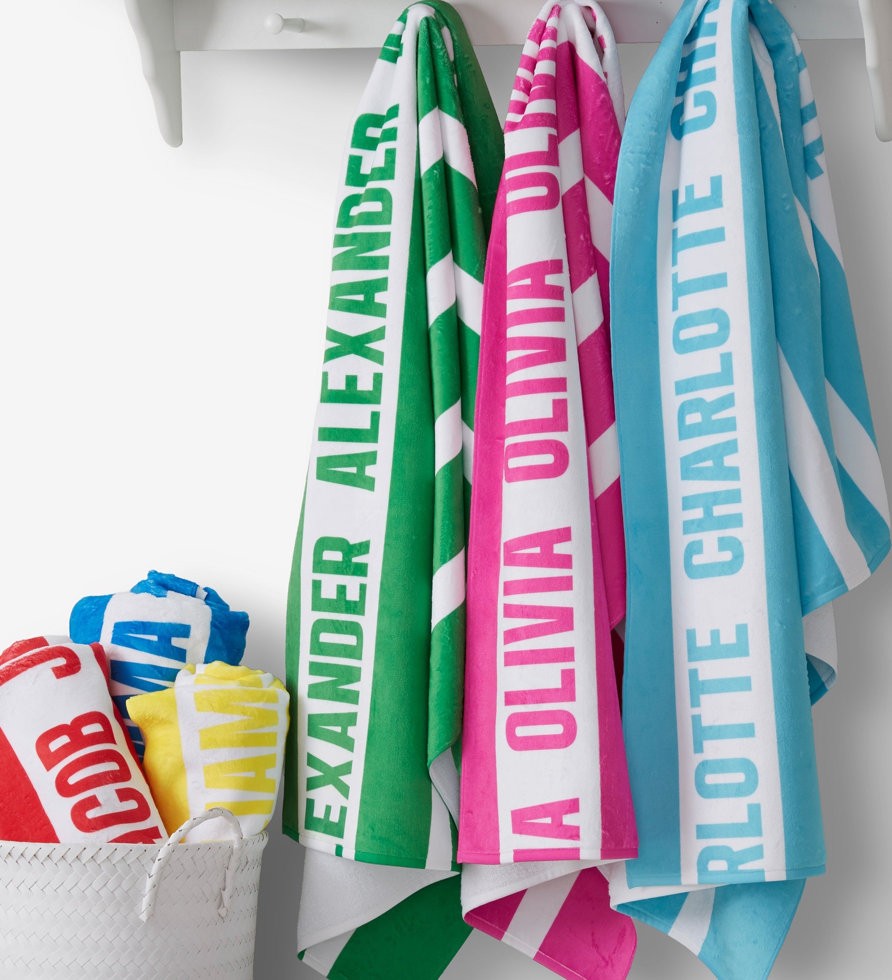 Classic Stripe Personalized Beach Towel