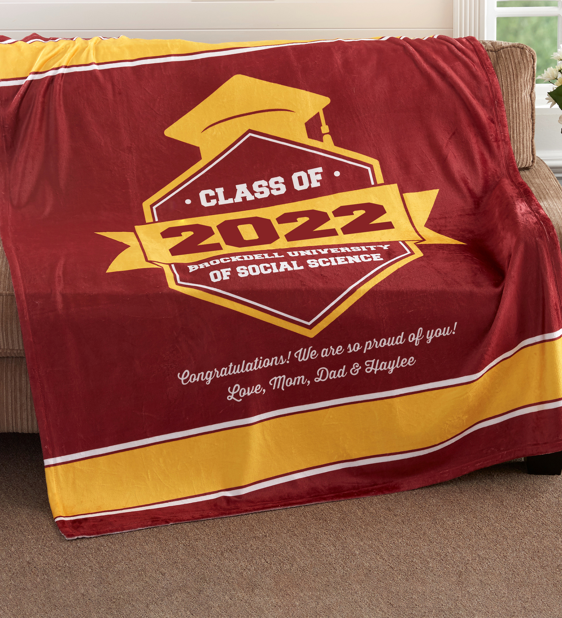 Class Of Personalized Graduation Blanket