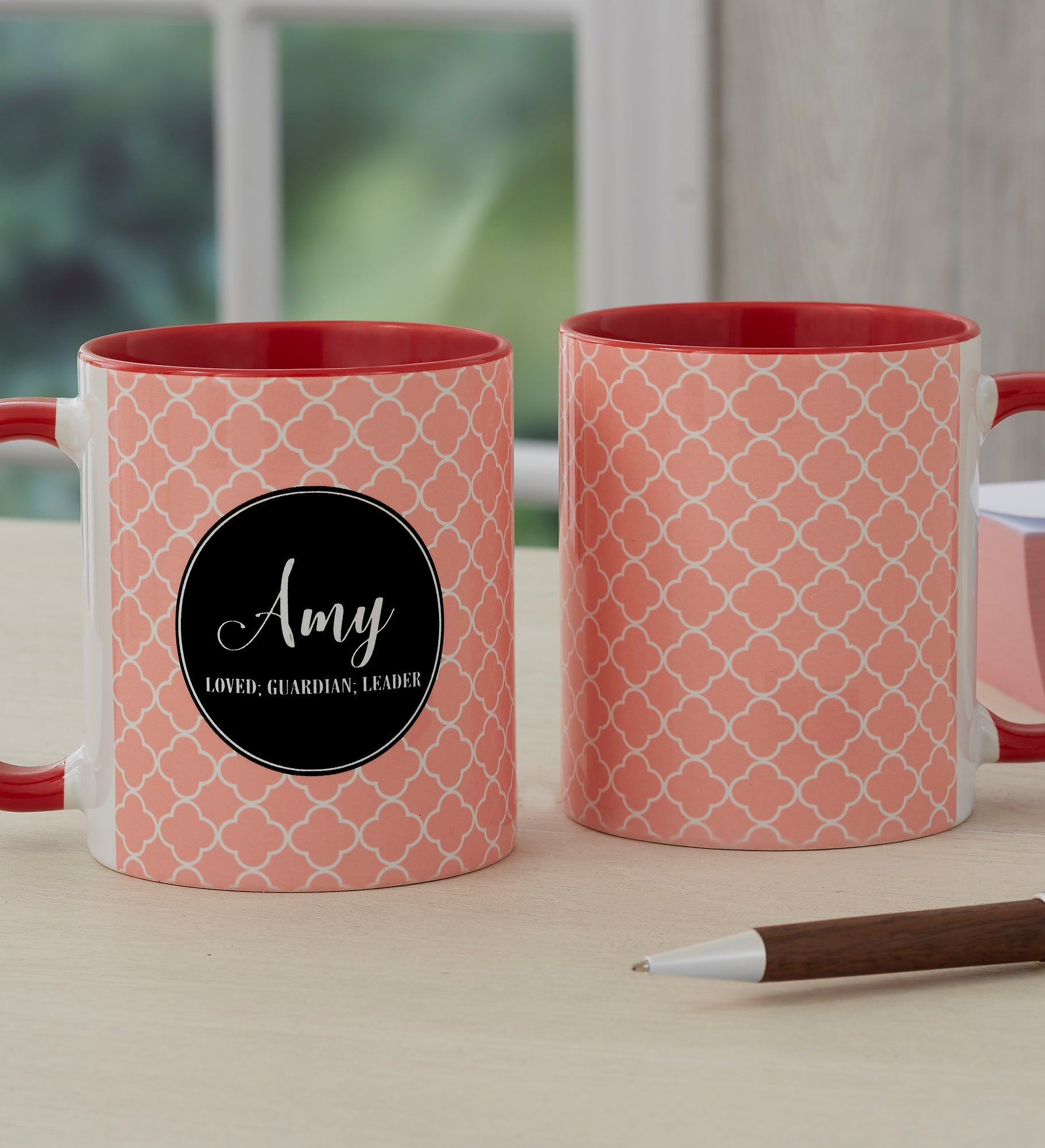 Name Meaning Personalized Geometric Coffee Mug