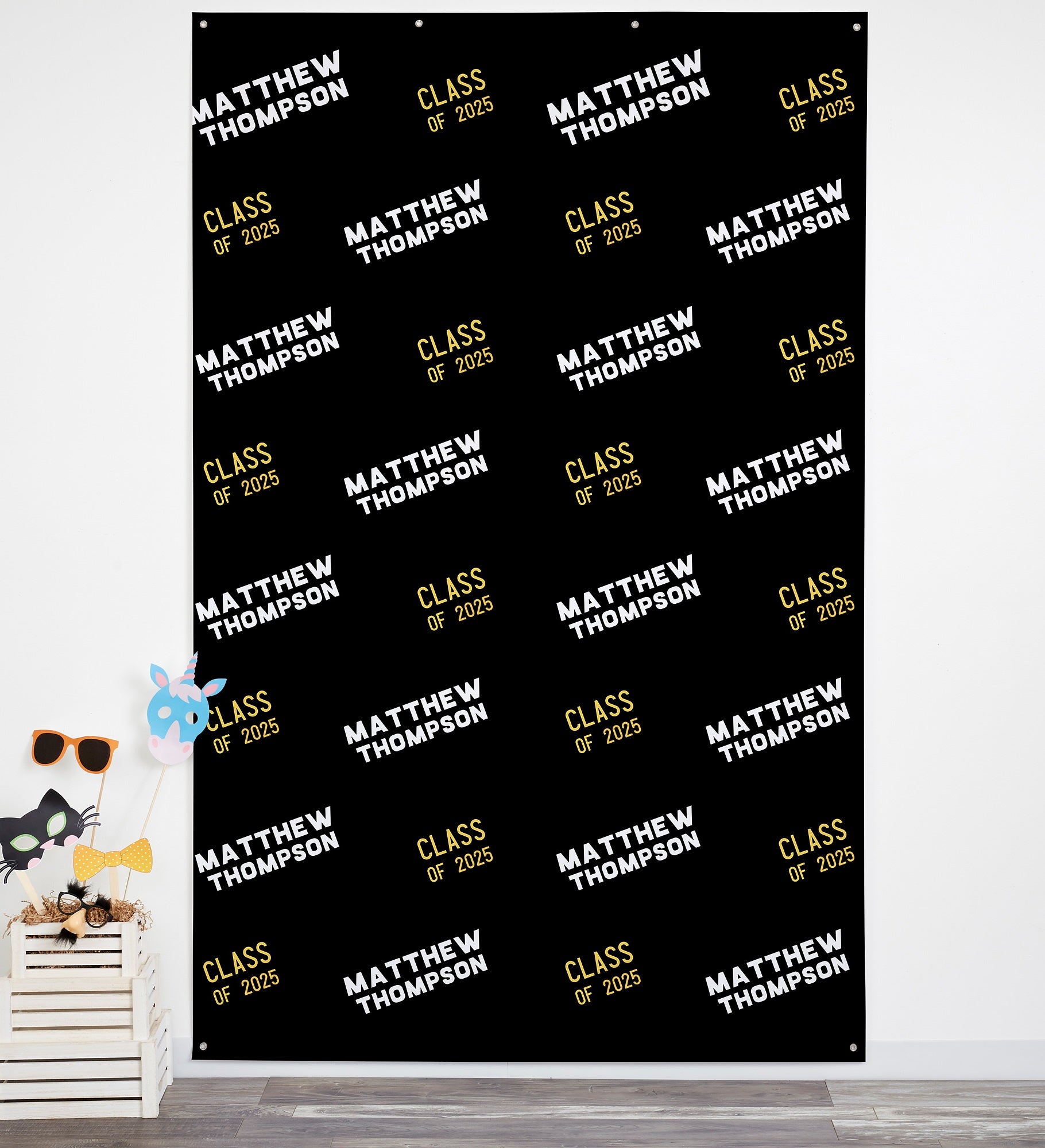 Step & Repeat Personalized Photo Backdrop