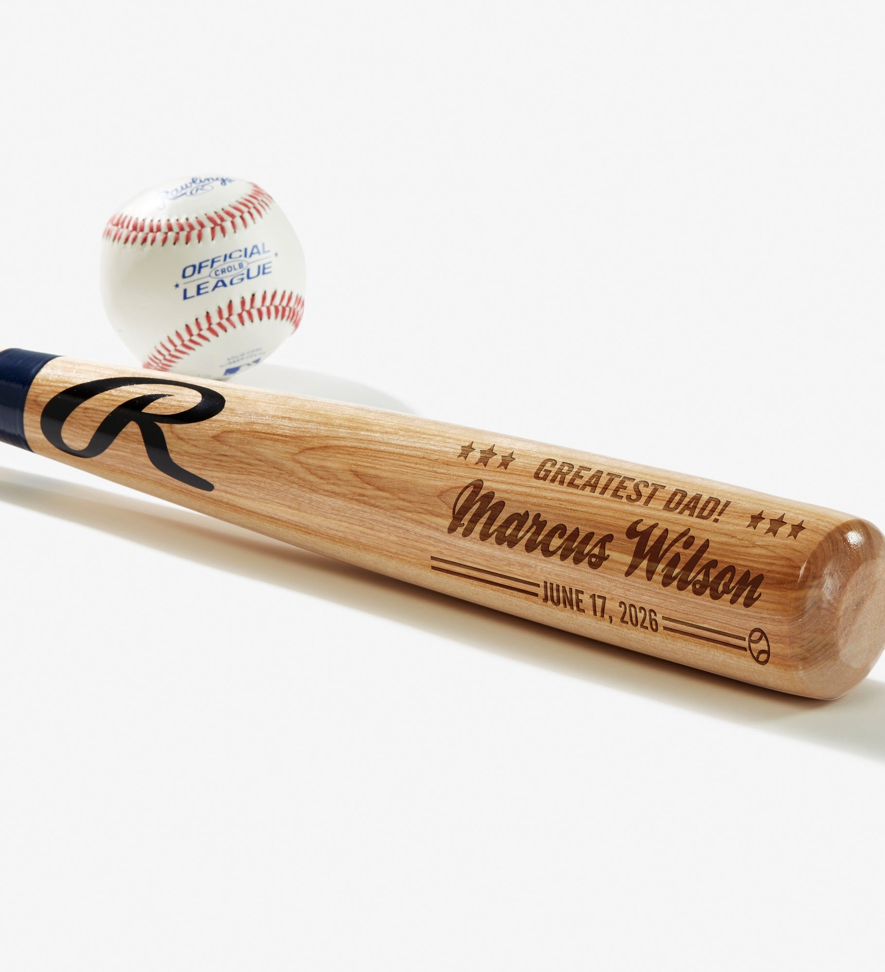 Father of the Year Personalized 28" Rawlings Baseball Bat
