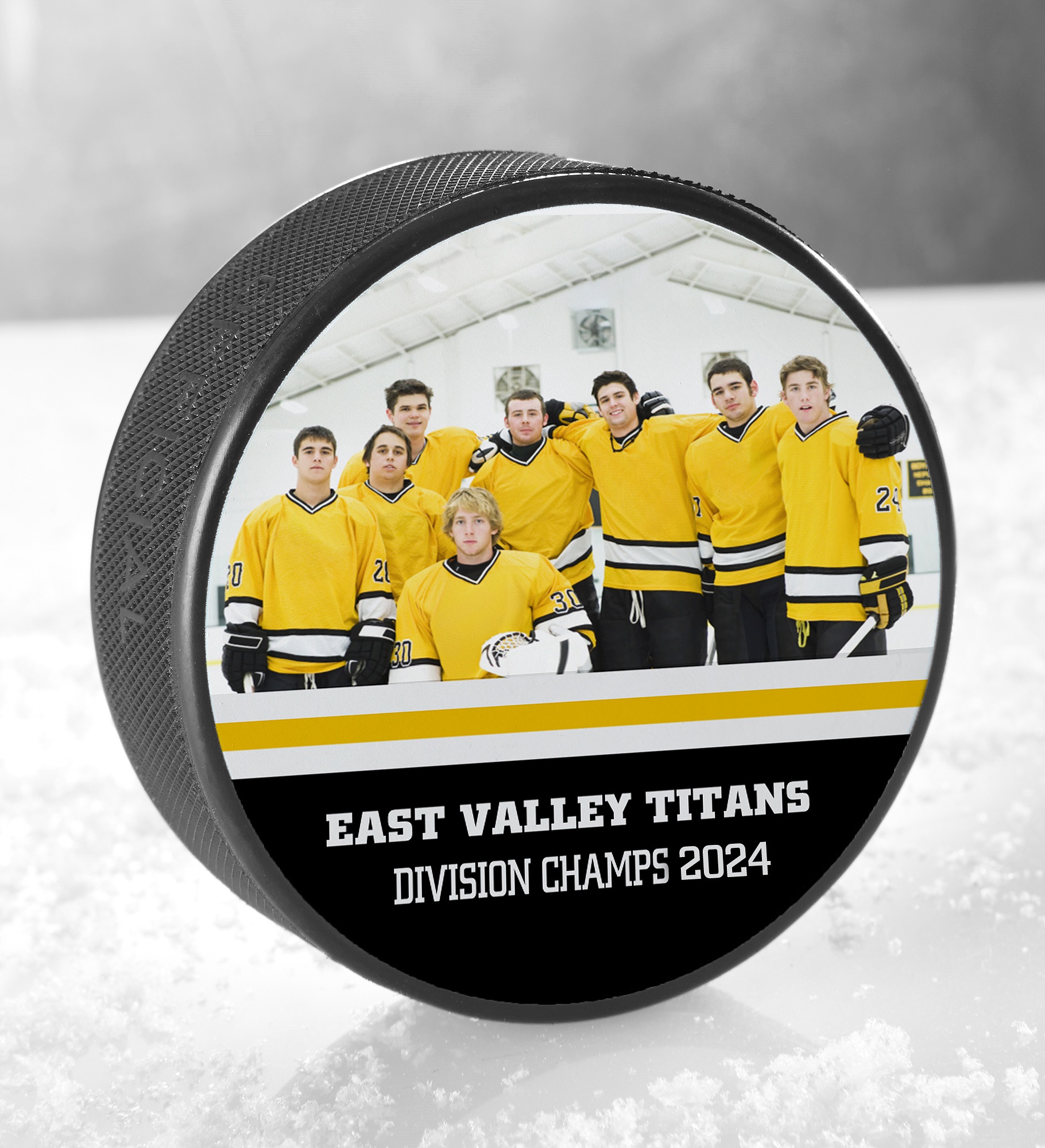 My Team Personalized Official Hockey Puck