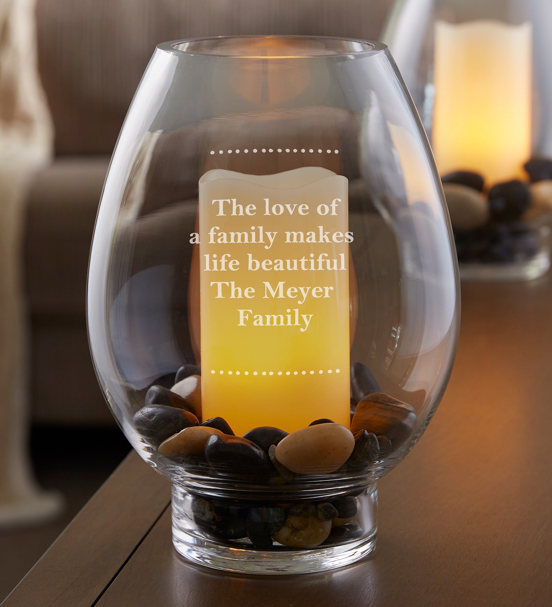 Write Your Own Engraved Hurricane Candle Holder