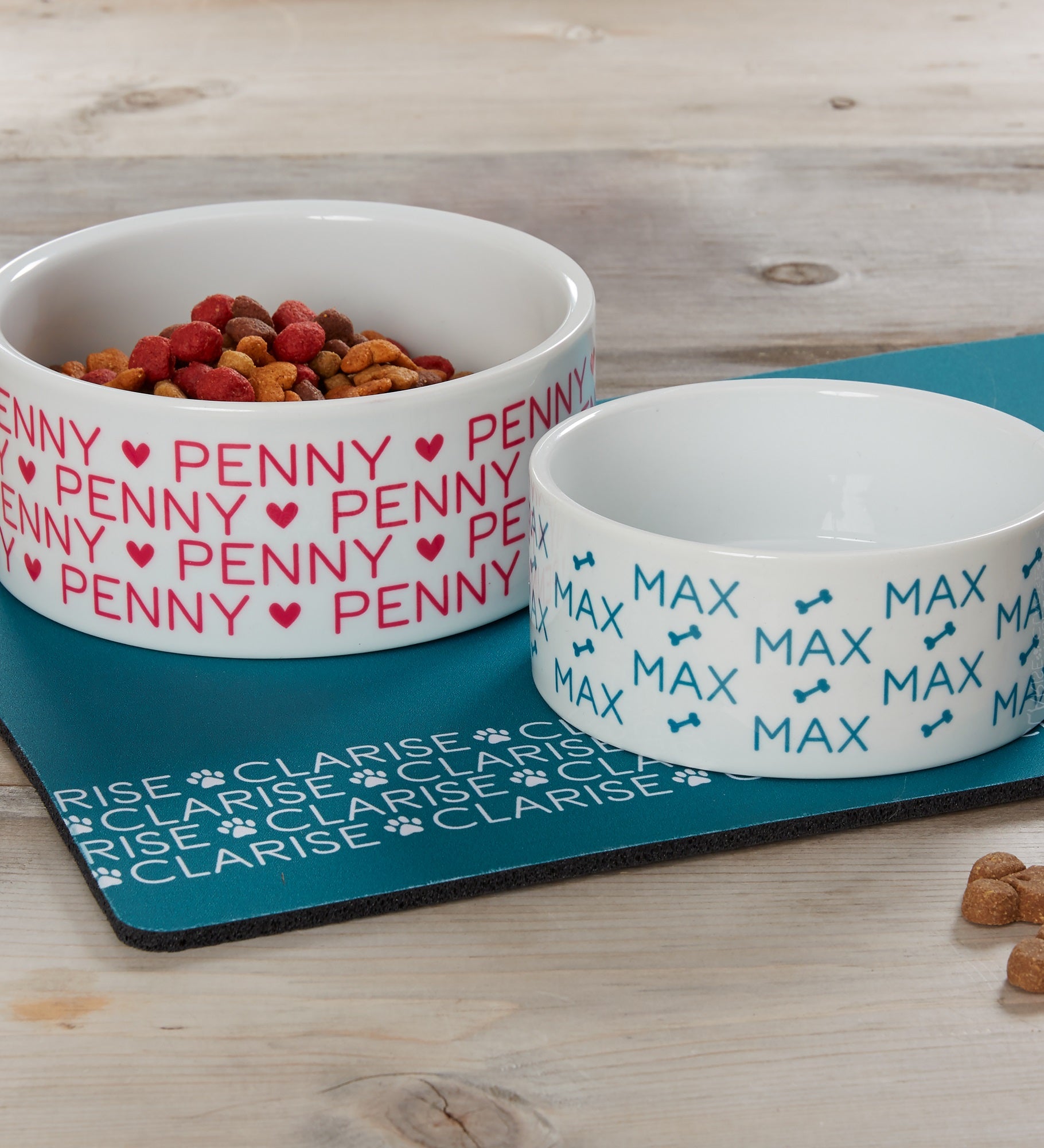 Pet Repeating Name Personalized Dog Bowls