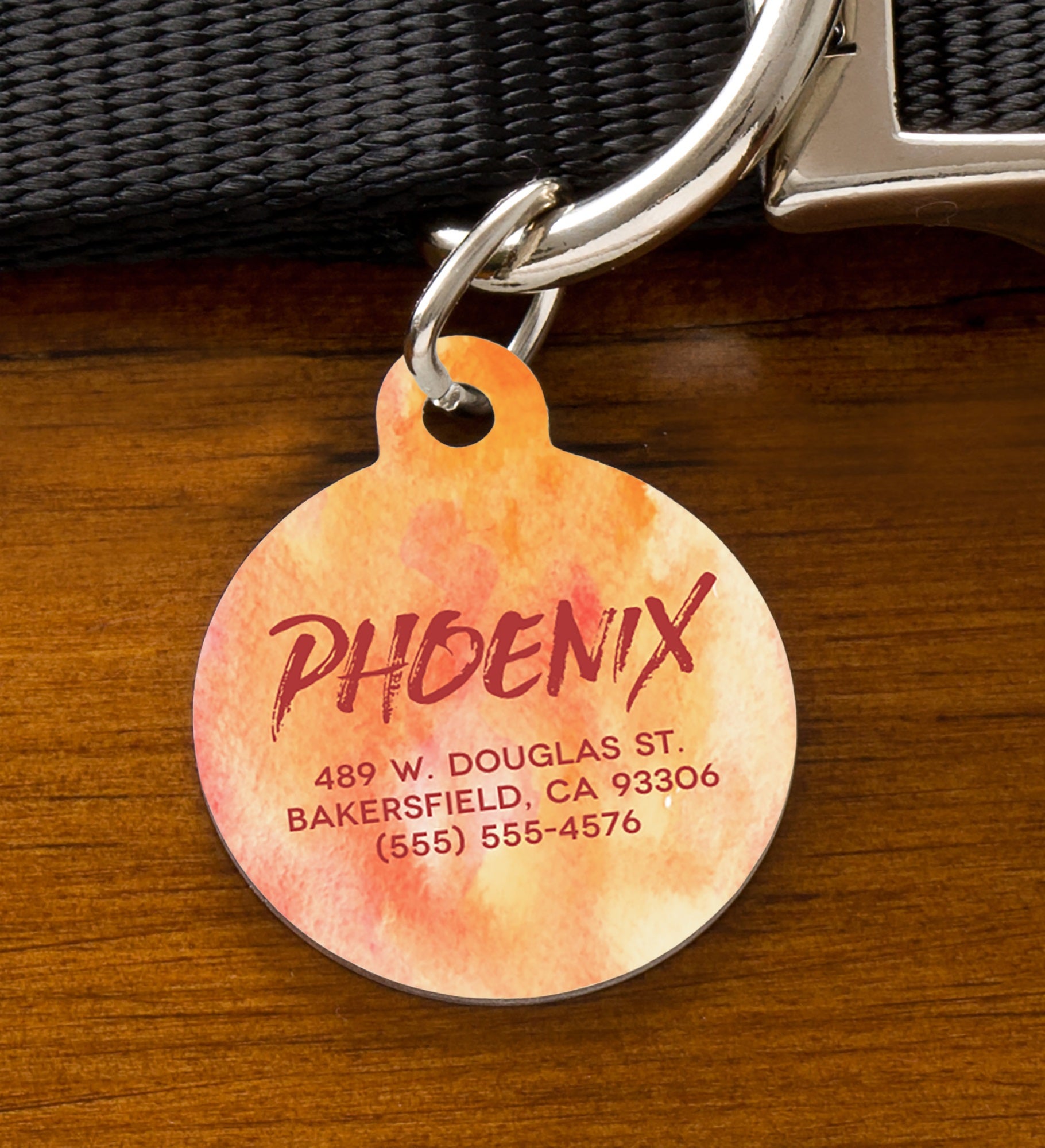 Watercolor Personalized Dog ID Tags